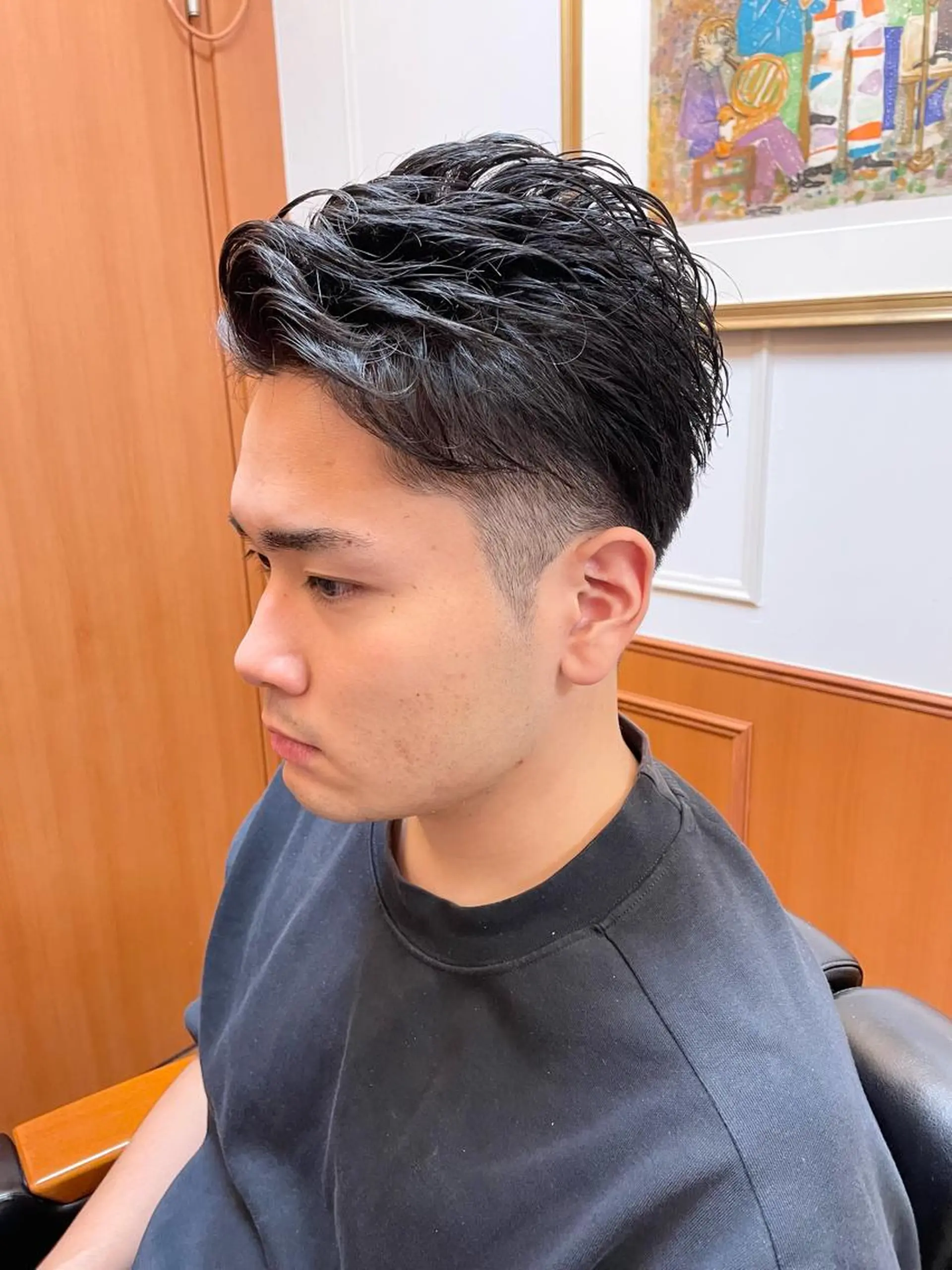 ショート メンズ カット ヘアカラー パーマ 【24時まで営業✨】 吉本　成樹のヘアスタイル