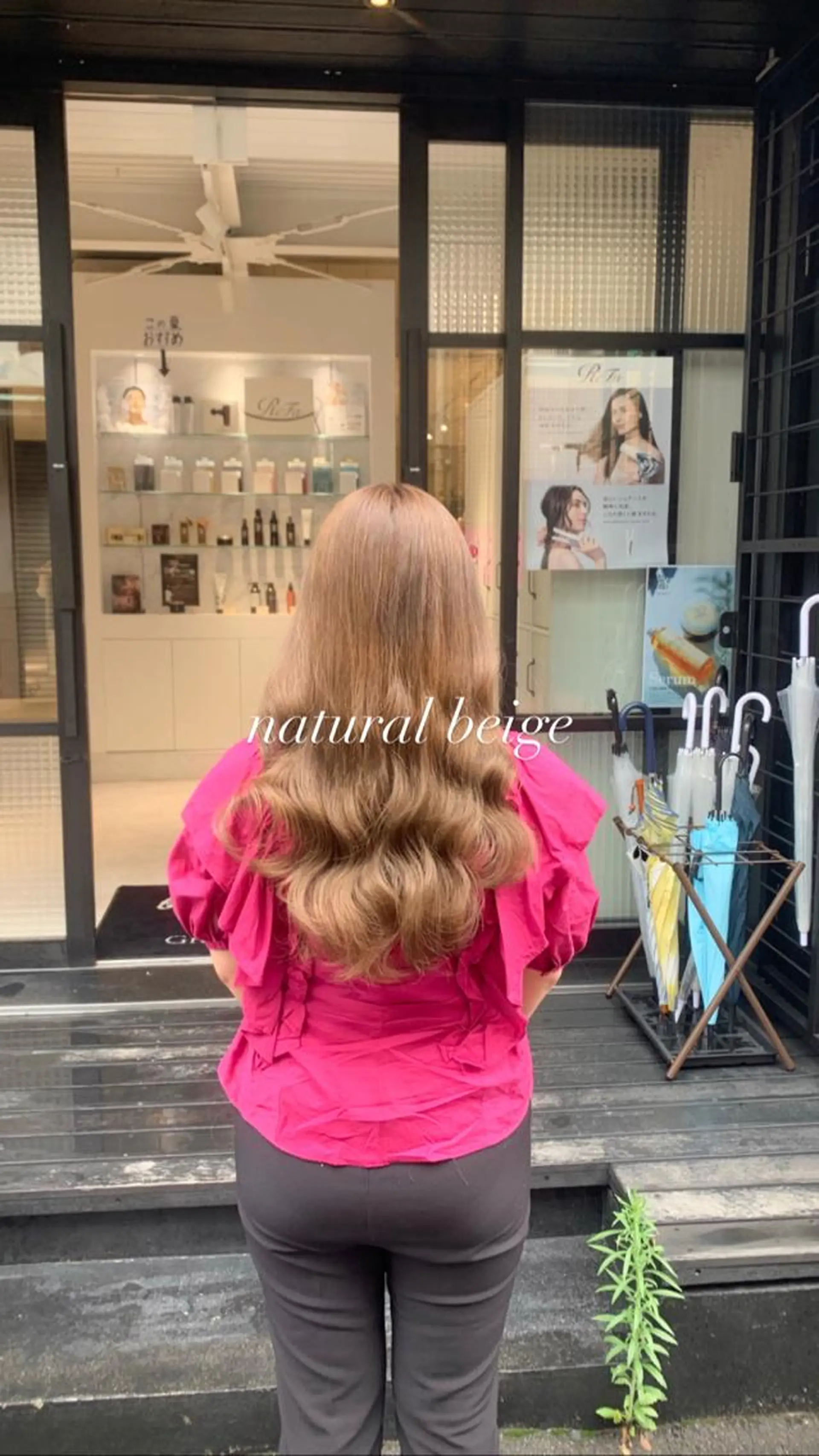 セミロング カラー ベージュカラー ハイトーンカラー 縮毛矯正とレイヤー カット/杉村凜汰郎のヘアスタイル