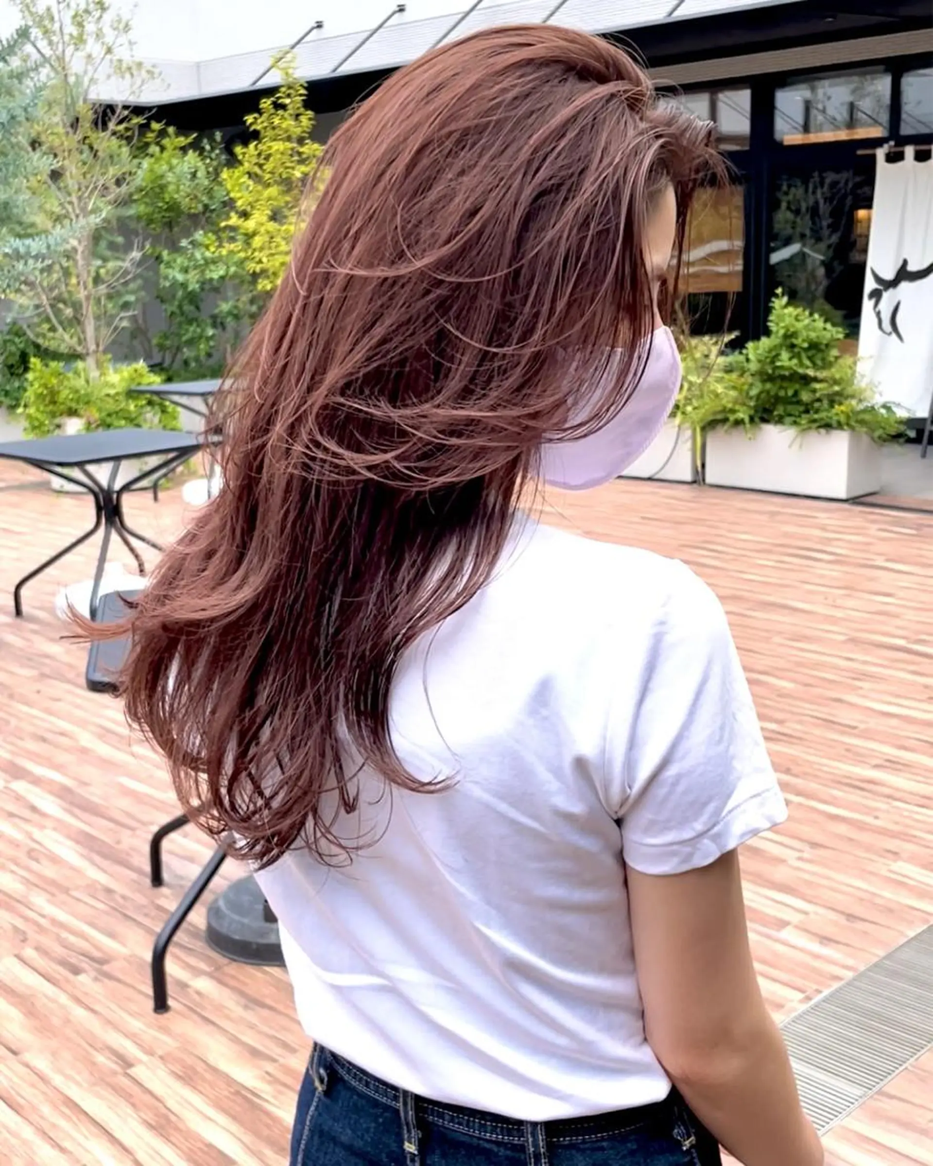 ロング カラー ベージュカラー ハイライトカラー ピンクカラー ピンクベージュ ハイライト クドウレイ fifth渋谷のヘアスタイル