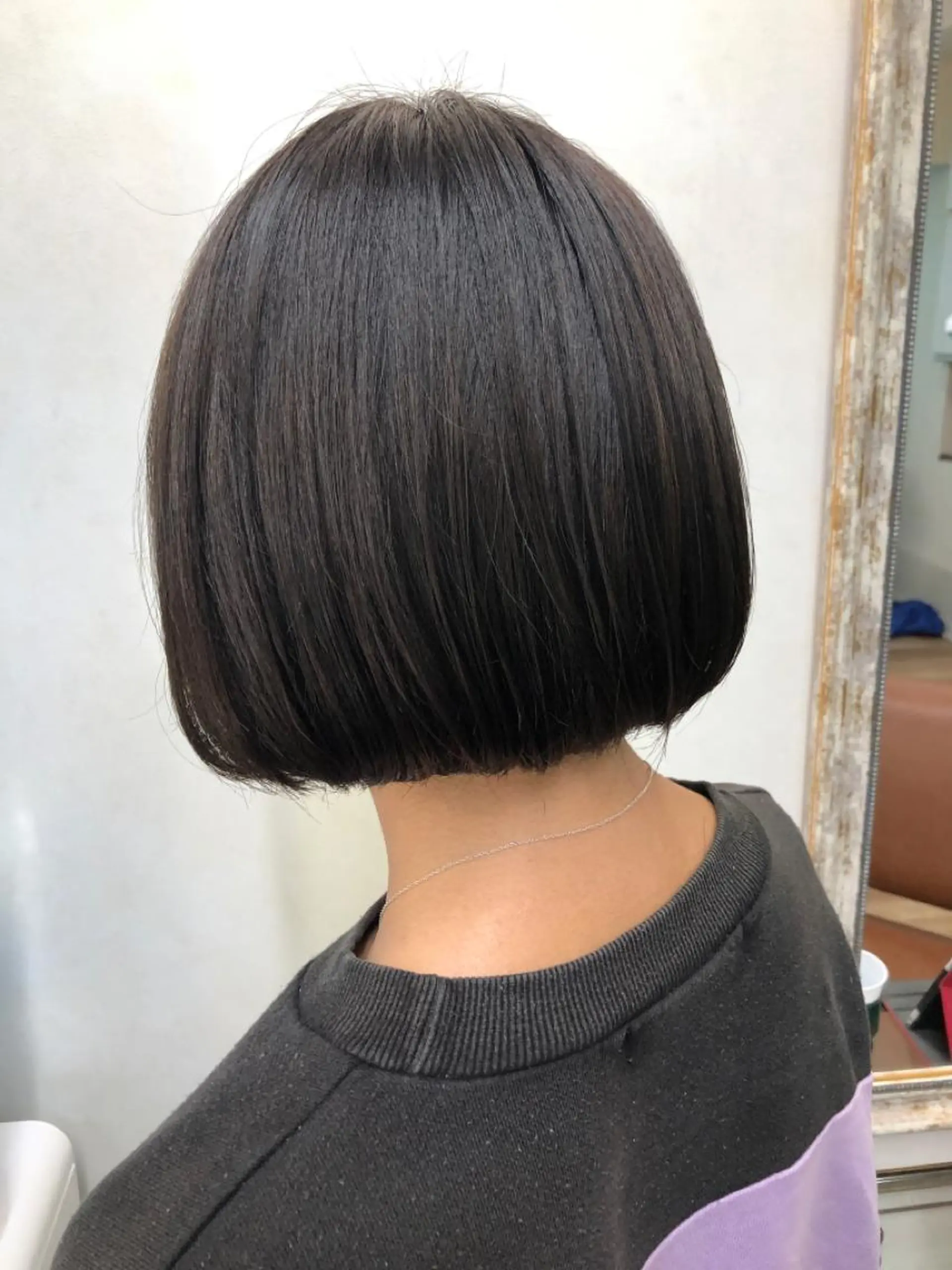 ミディアム カラー ワンレンボブ ボブ TOWA 野村　コウダイのヘアスタイル