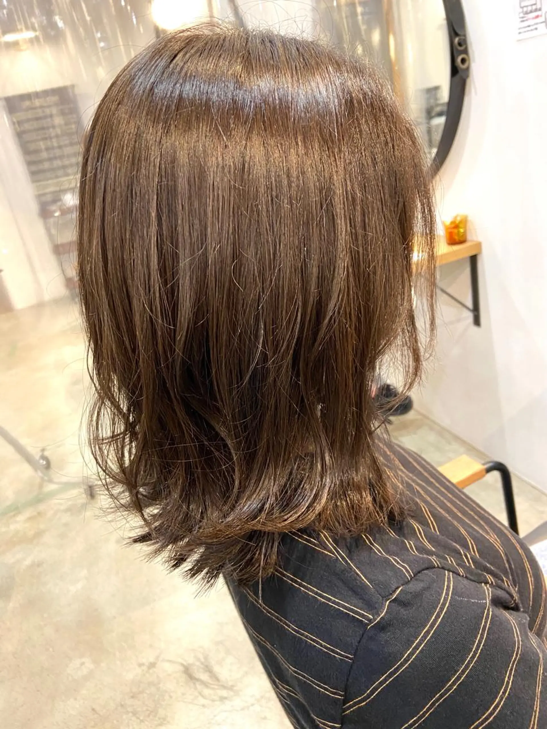 ミディアム カット ヘアカラー トリートメント 髪質改善/森ノ宮/ 美容室/店長杉山慶尚のヘアスタイル