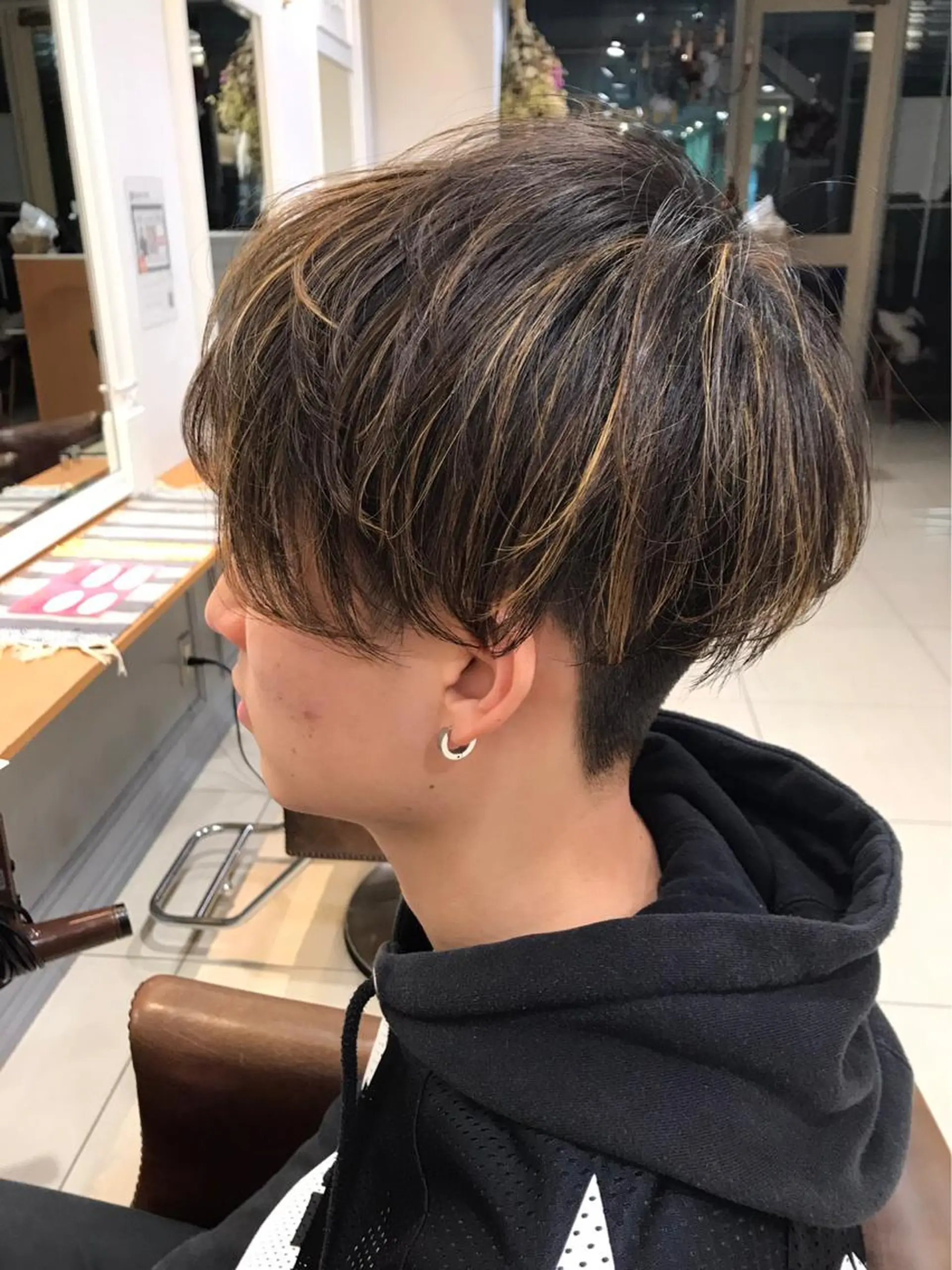 ショート カラー パーマ メンズ レイヤーカット✂️ 横浜No1♡下鳥翔子のヘアスタイル