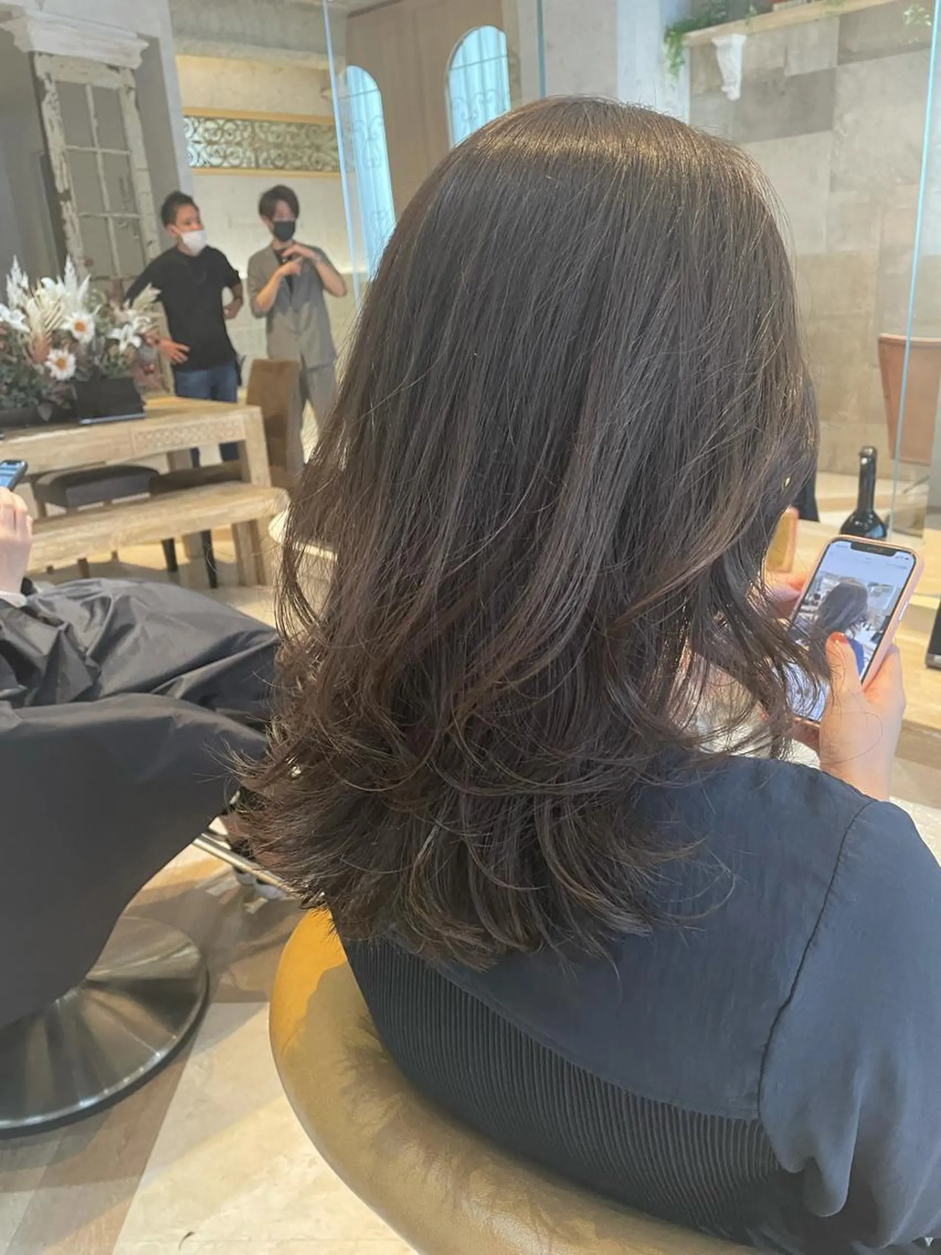 ミディアム カラー 似合わせカット 韓国ヘア/髪質改善 /Harunaのヘアスタイル