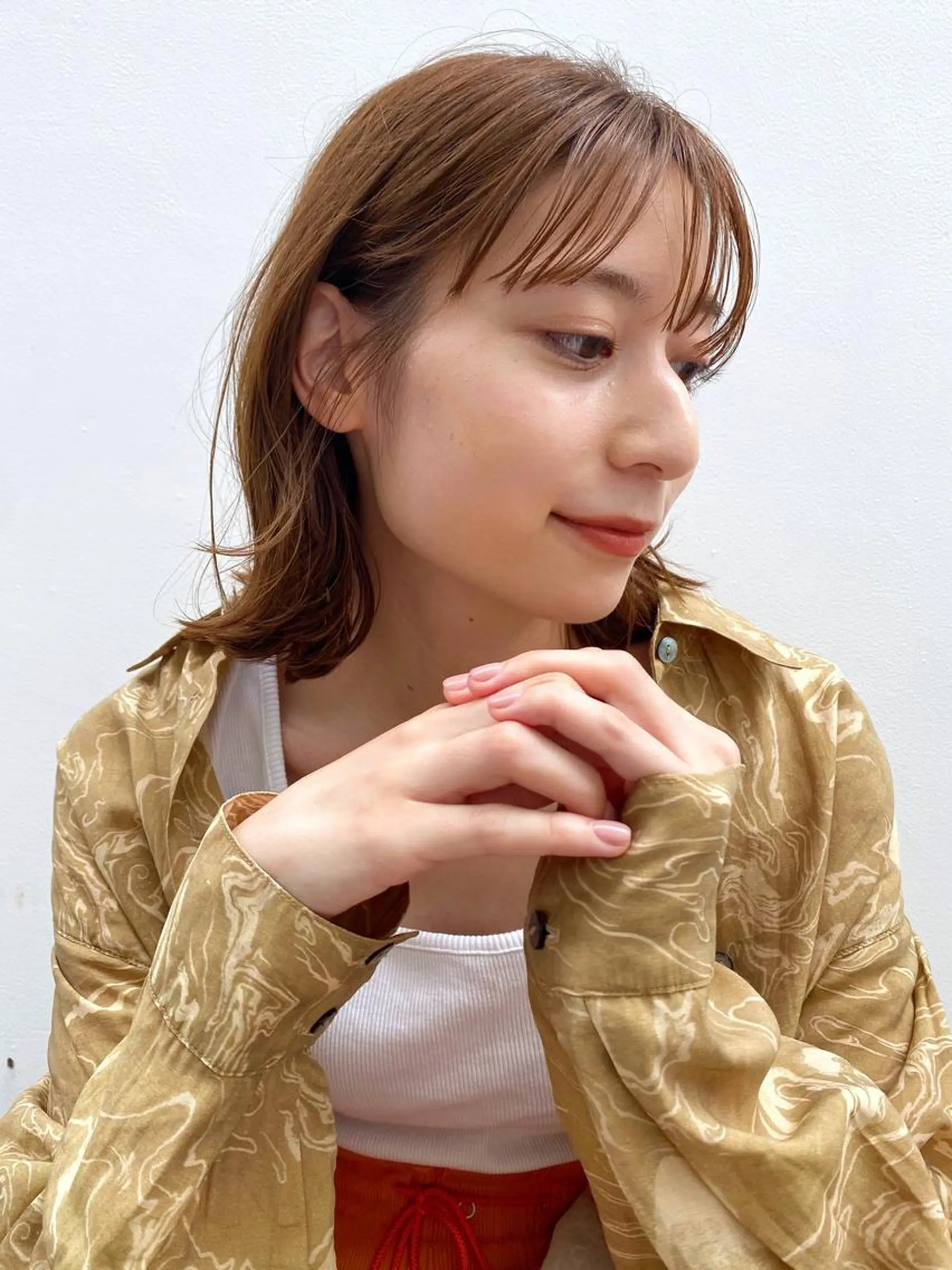 ミディアム カラー くびれヘア シースルーバング カット ヘアカラー トリートメント GO TODAY SHAiRE SALON Arc店所属・🉐メンズヘア特化 men's/ケンイチのヘアスタイル