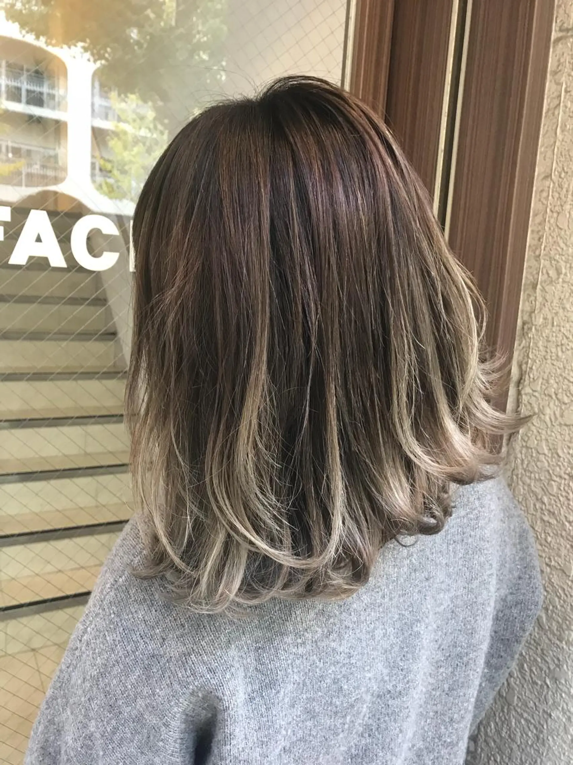 ミディアム 髪質改善縮毛矯正/暖 色カラー/ウエダカナのヘアスタイル