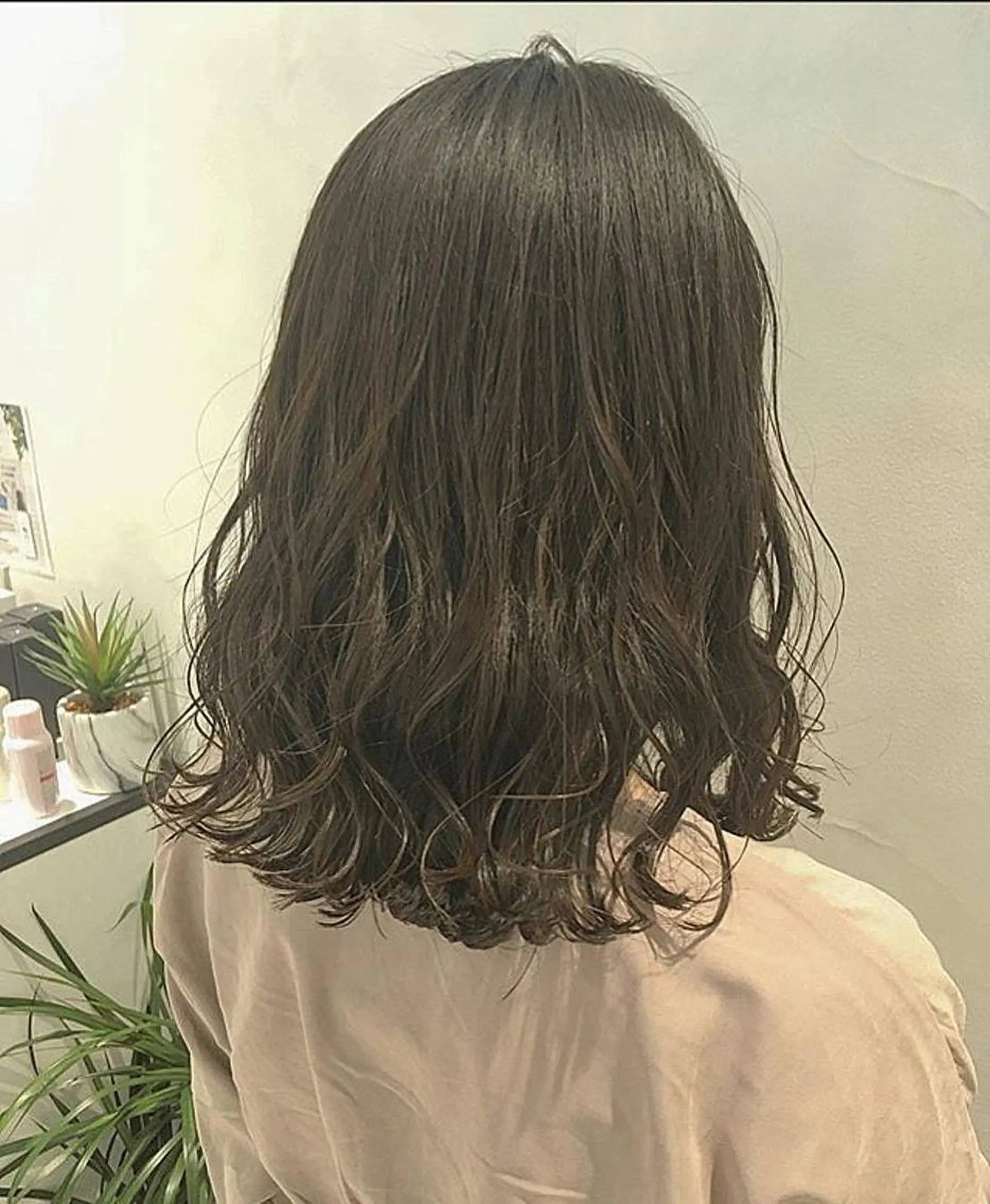 セミロング カラー ヘアアレンジ アッシュ ブリーチ グレージュ ハイトーンカラー ブリーチなしカラー エグチ アキラのヘアスタイル