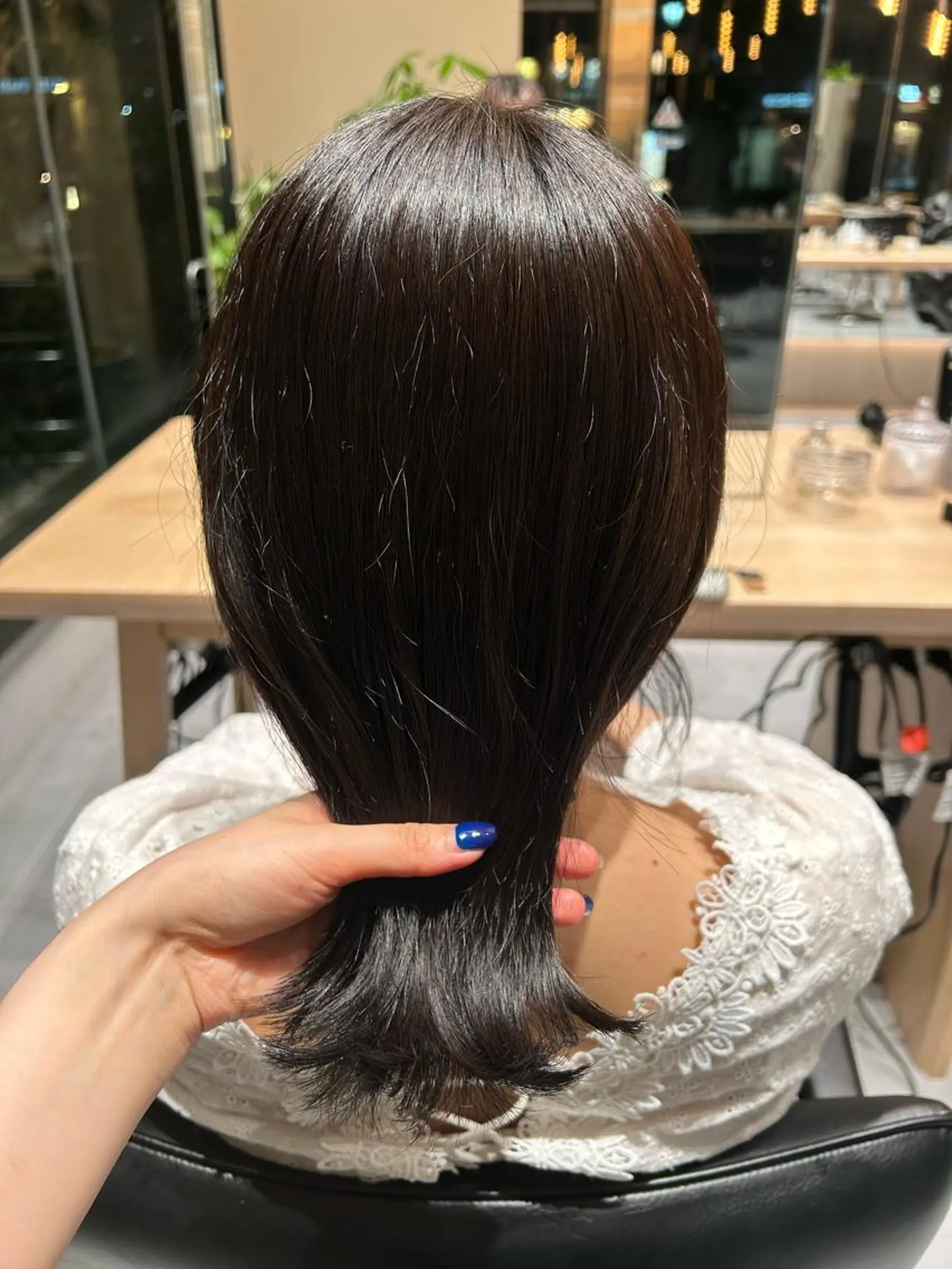 ミディアム カラー グレージュ ヘアカラー トリートメント ヘアセット 垢抜け/レイヤー /艶カラー🪼風香のヘアスタイル