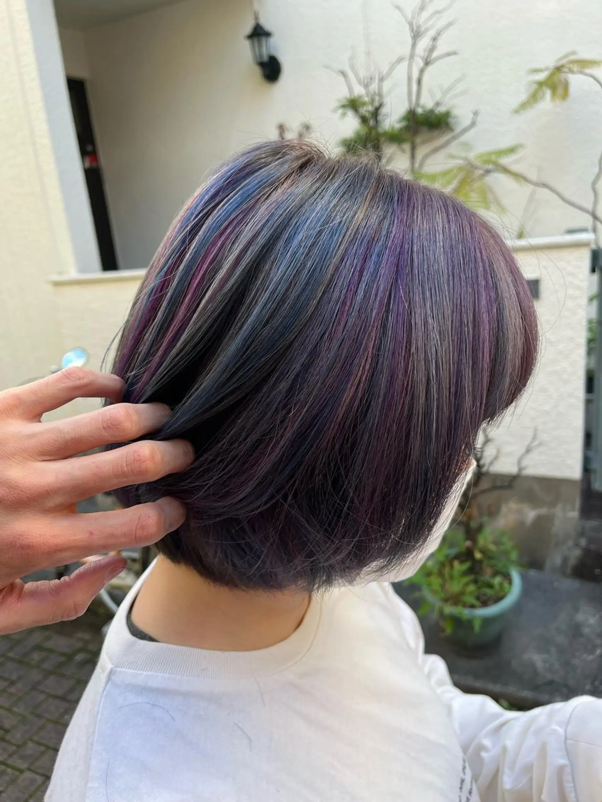 ショート カラー ショートボブ ボブレイヤー アッシュ バレイヤージュ ミストバング カット ヘアカラー トリートメント 原宿サロン代表 デザインカラー伊藤卓のヘアスタイル