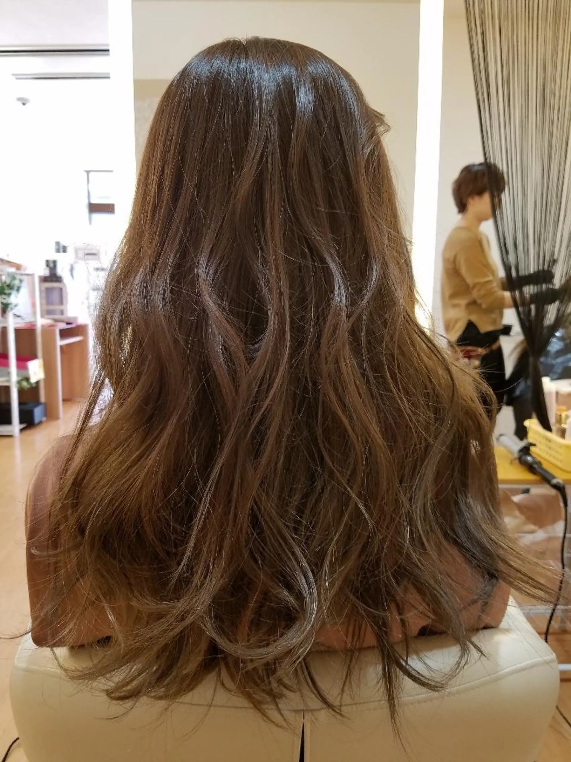 ロング カラー ブラウンカラー ナチュラルブラウン ロング 髪質改善/ハイライト 小林秀樹のヘアスタイル