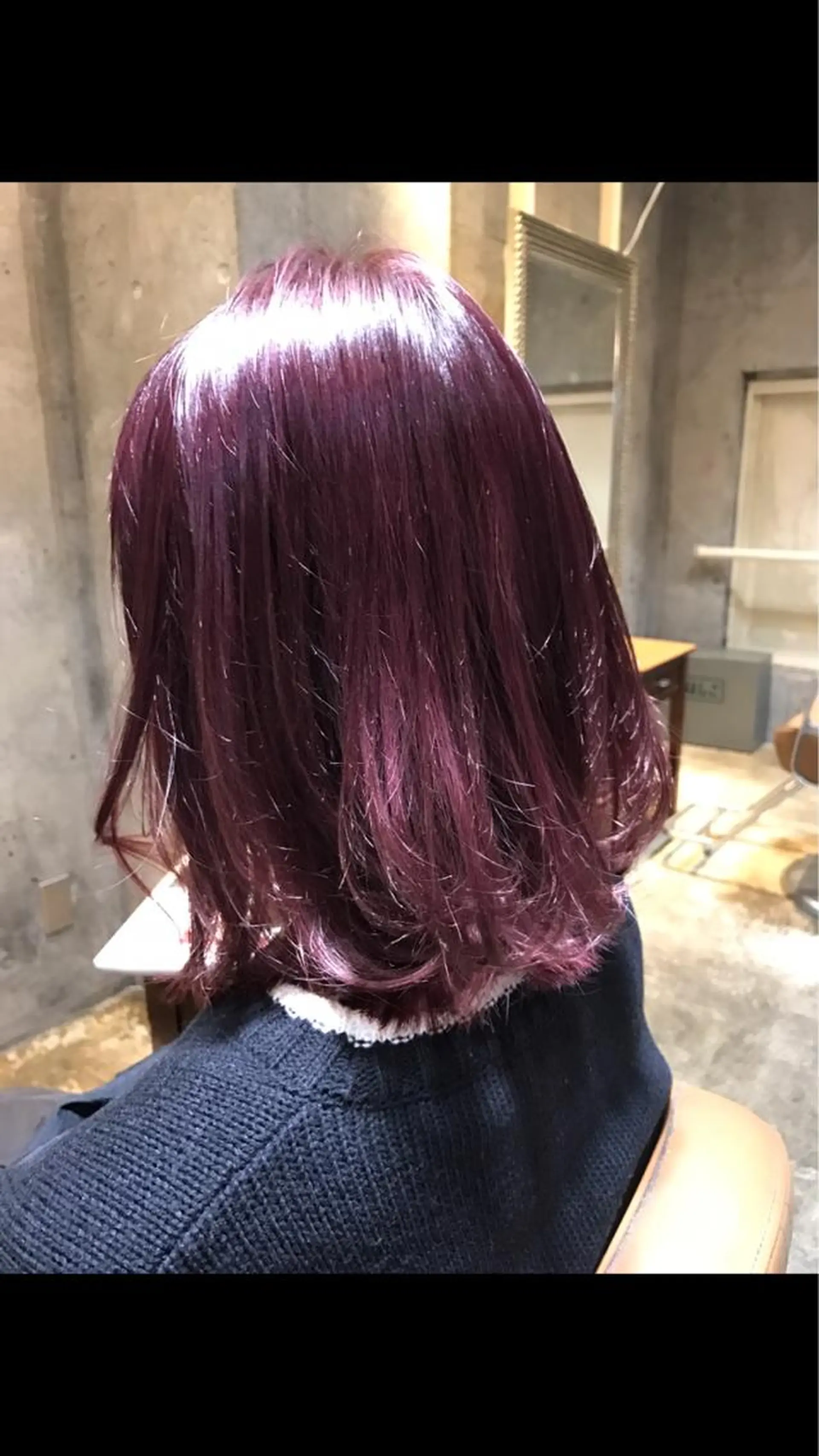 ミディアム カラー パーマ ヘアアレンジ メンズ キッズ ネイル マツエク・マツパ ボルドーカラー ダブルカラー ボルドー サロンドミルク 原宿のヘアスタイル