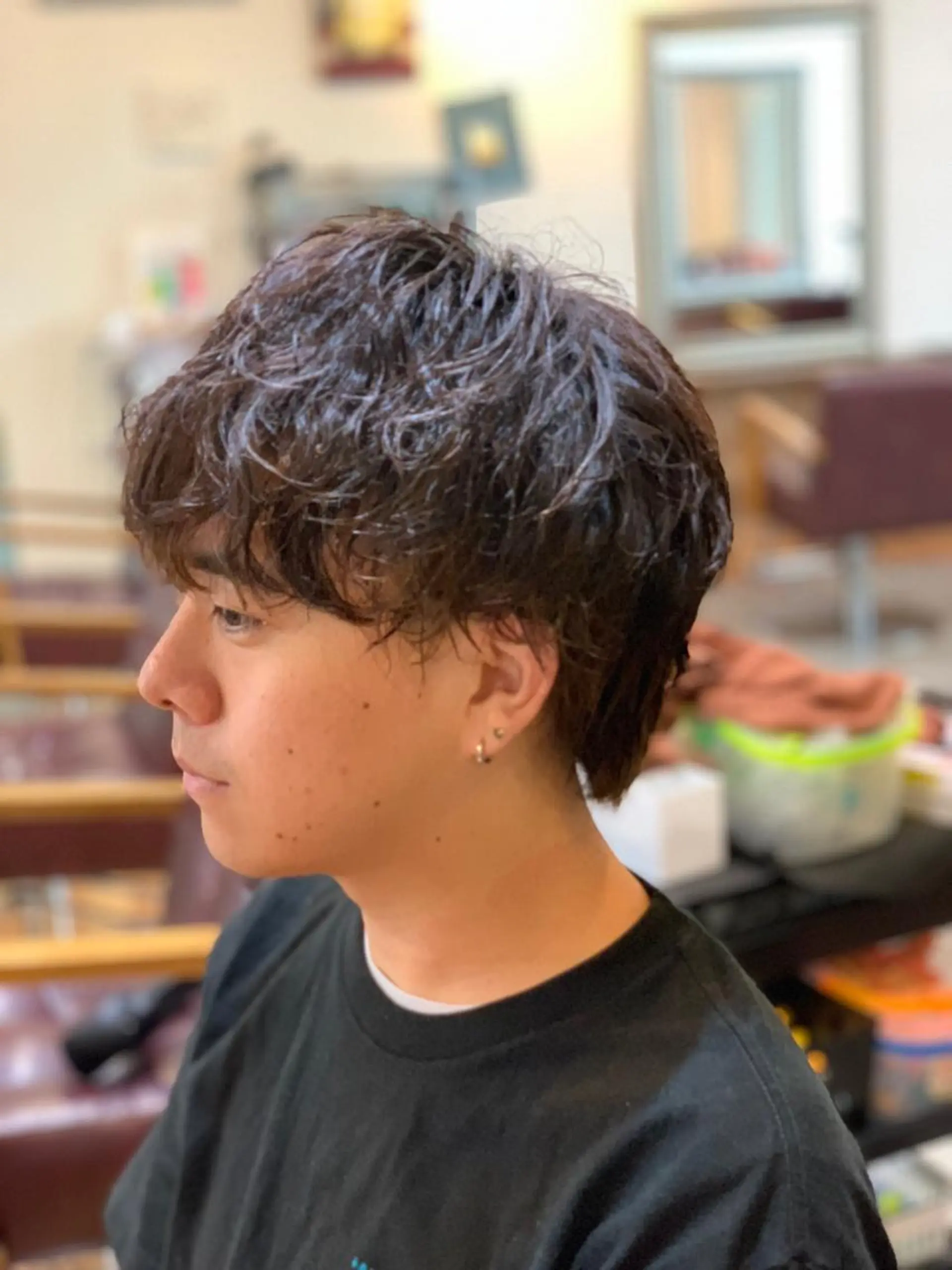 ショート パーマ メンズ メンズパーマ カット パーマ CECIL hair なんば店所属・メンズパーマ 艶髪☆店長☆有馬のヘアスタイル