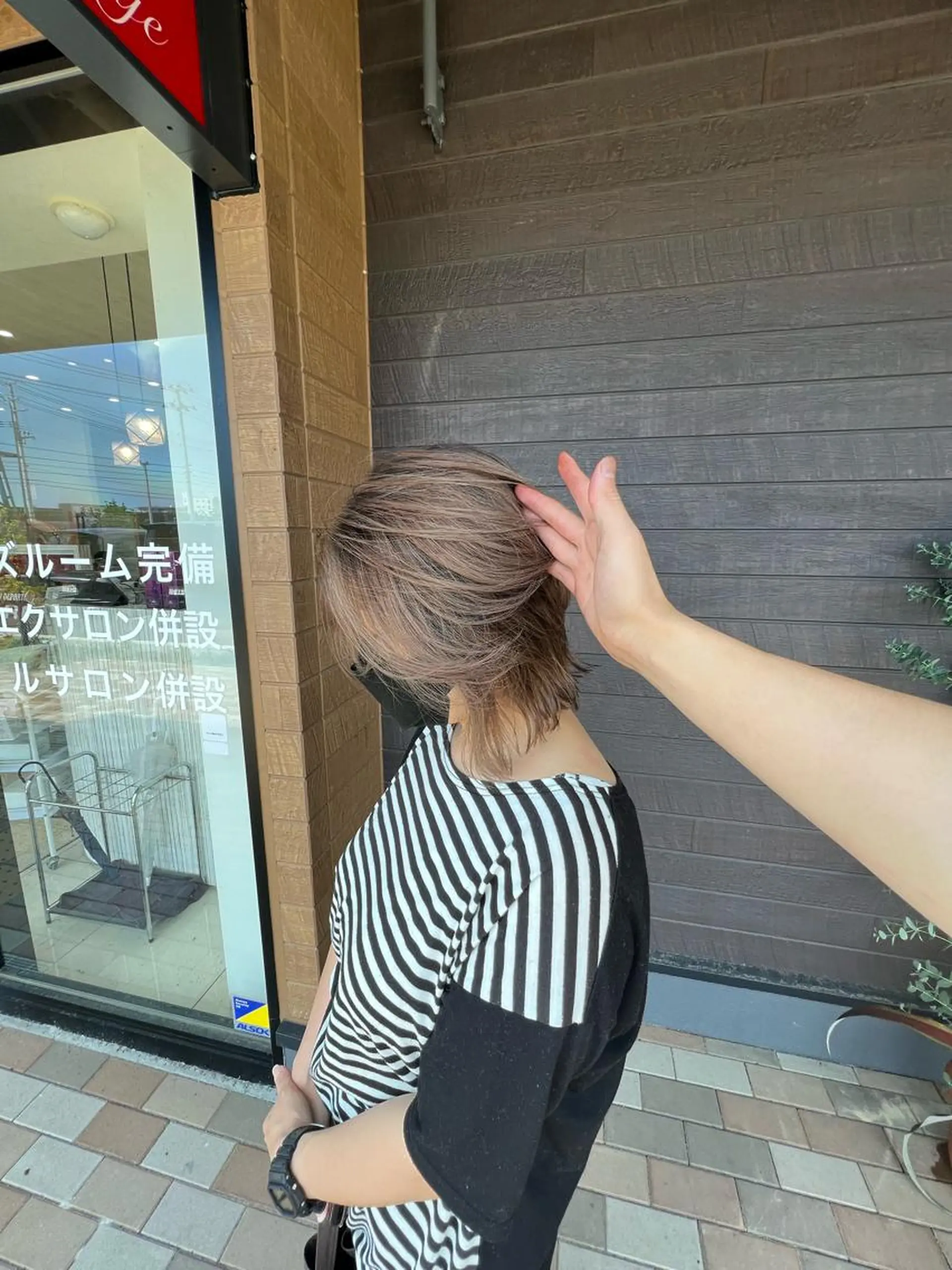 ミディアム カラー 太白区/白髪ぼかし ハイライト/千葉達人のヘアスタイル