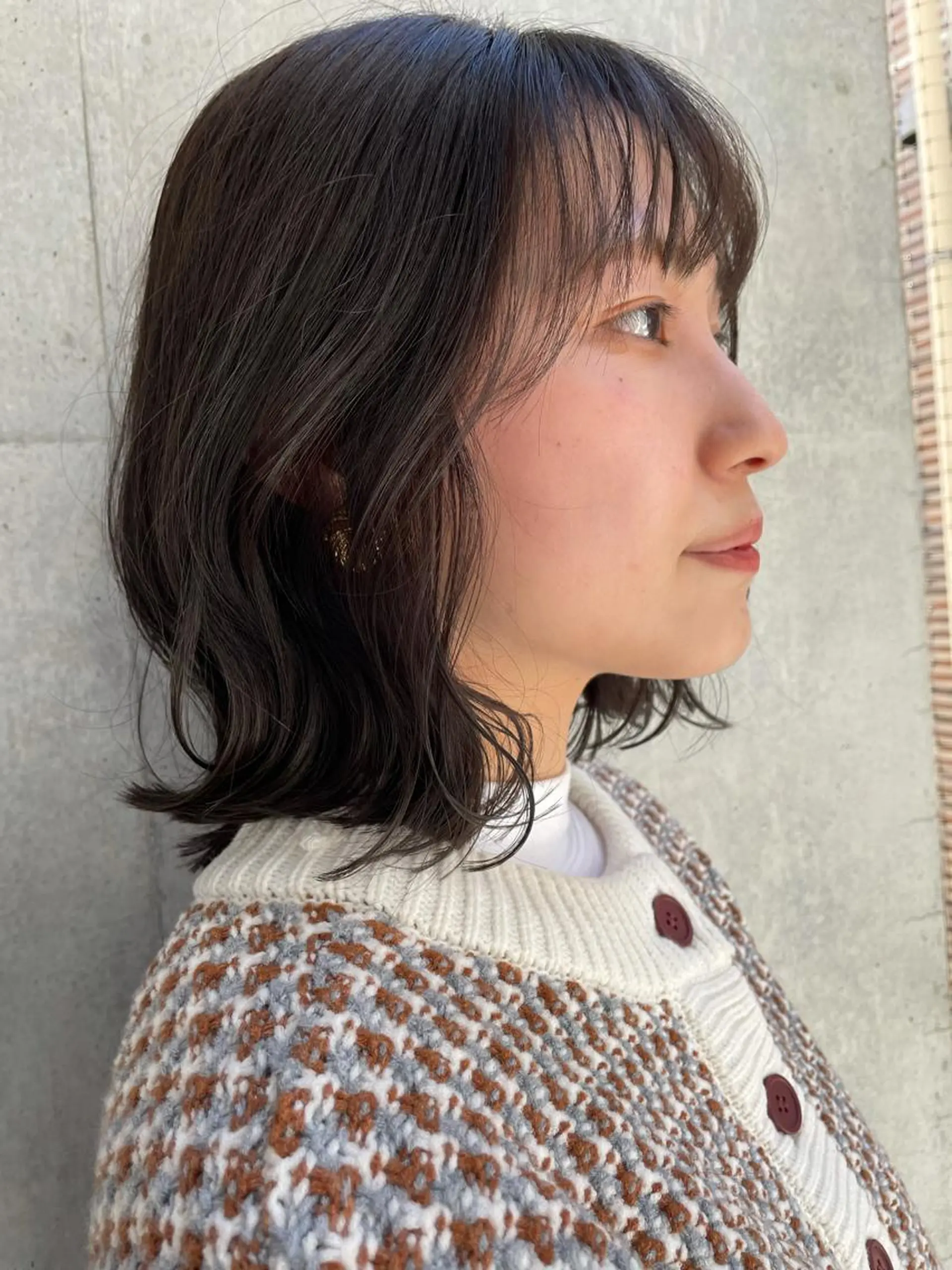 ミディアム 似合わせカット 迫留由弥のヘアスタイル