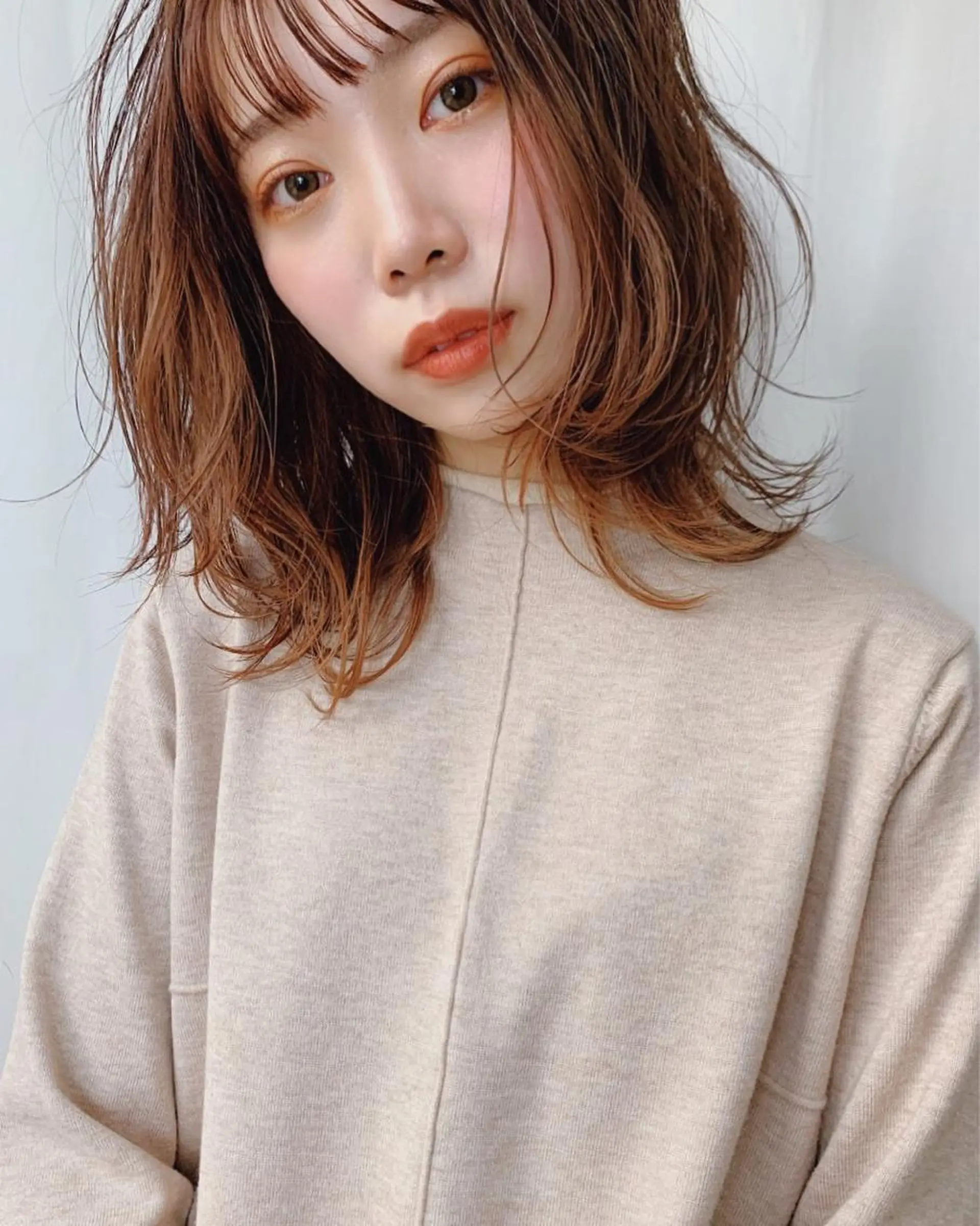 ミディアム カラー パーマ メンズ キッズ ネイル マツエク・マツパ ベージュカラー オレンジ オレンジベージュ カラーマツエク オレンジ ヘアカラー トリートメント ヘアセット 古賀 侑磨のヘアスタイル