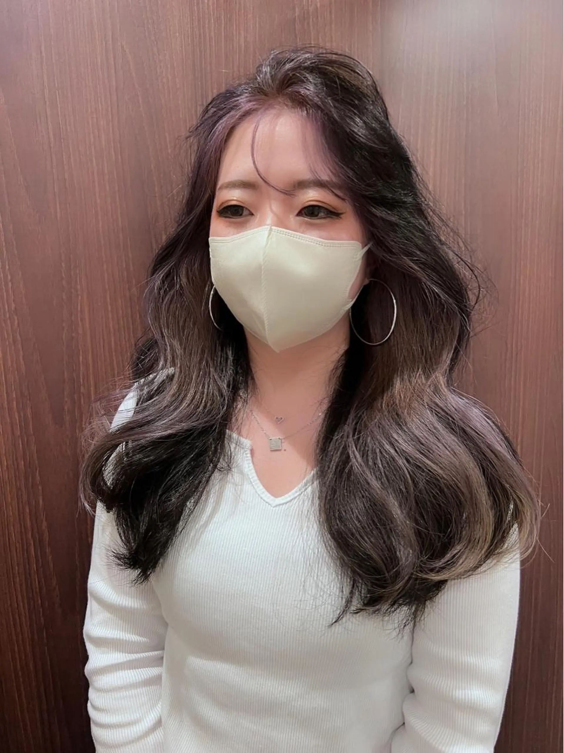 ロング カット ヘアカラー トリートメント 安井 貞好のヘアスタイル