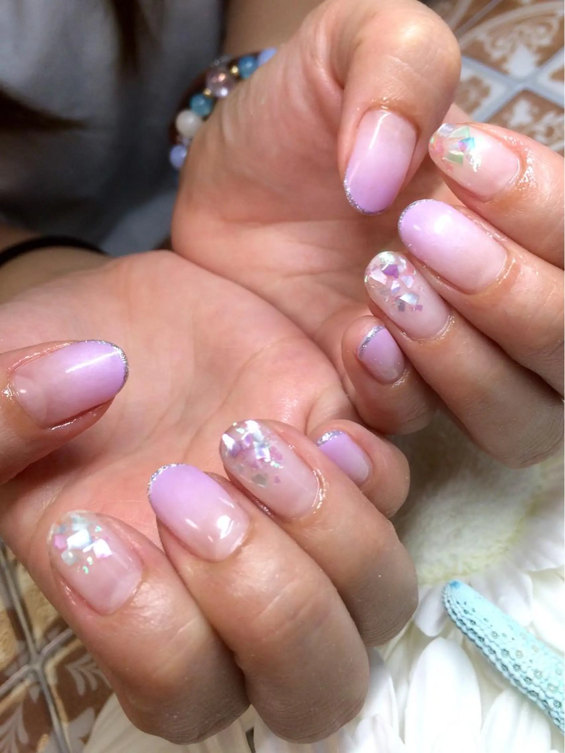 ネイル アートネイル ジェルネイル グラデーション ハンドネイル Nailsalon E's cafeのネイルデザイン