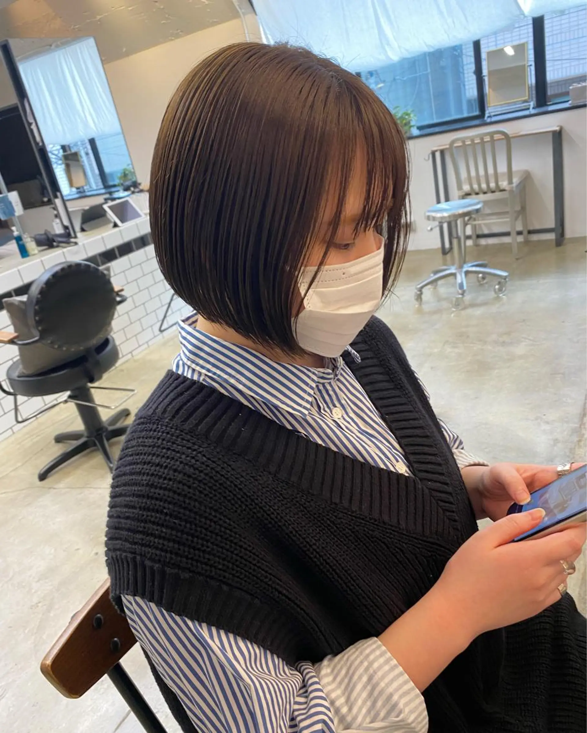 ショート カラー カット ヘアカラー トリートメント IVORY.所属・🟩白髪ぼかし/ボブ /ショートヘア/大司のヘアスタイル