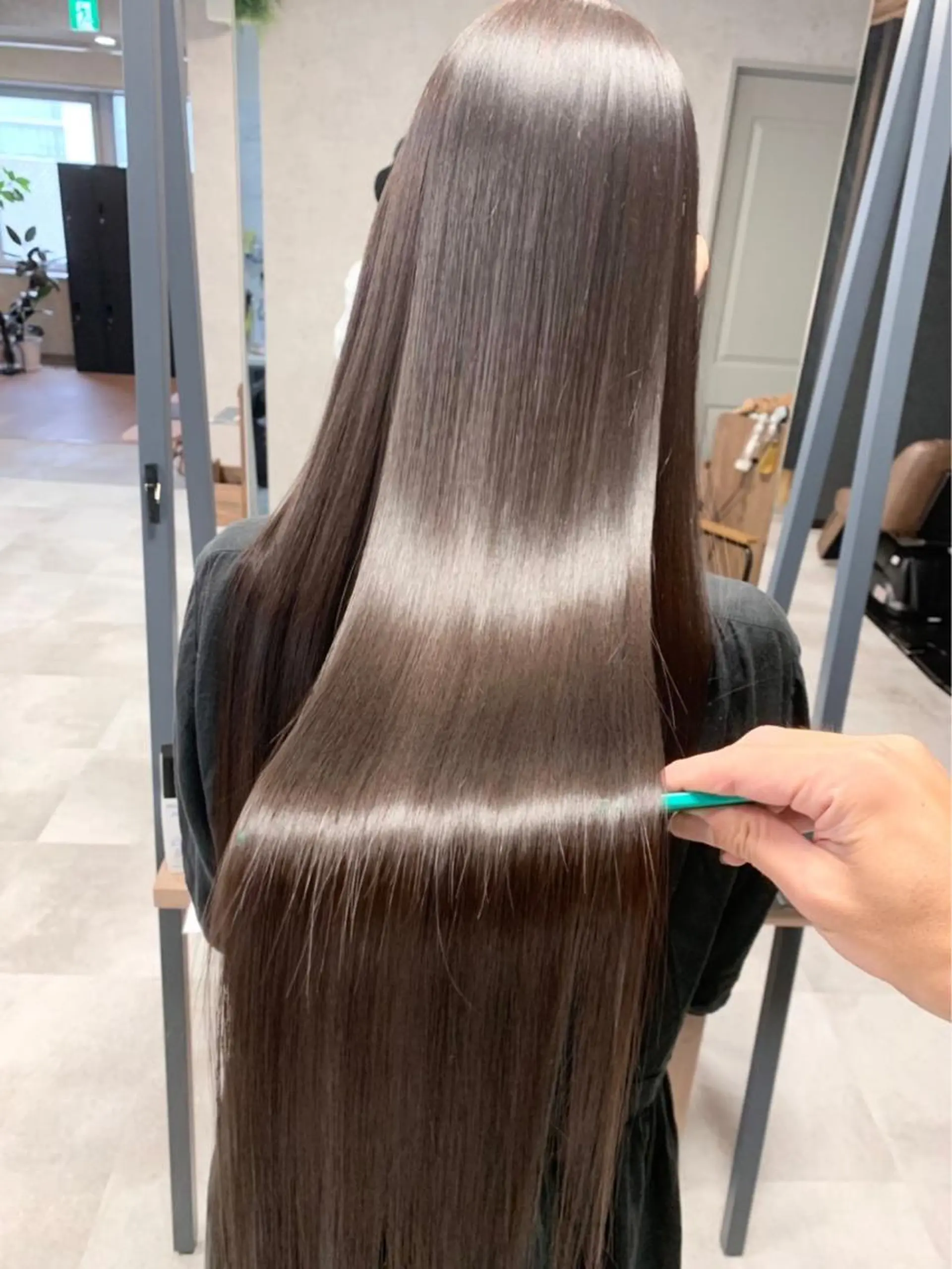 ロング カット 縮毛矯正 トリートメント トレンド韓国ヘア 🇰🇷のんのヘアスタイル