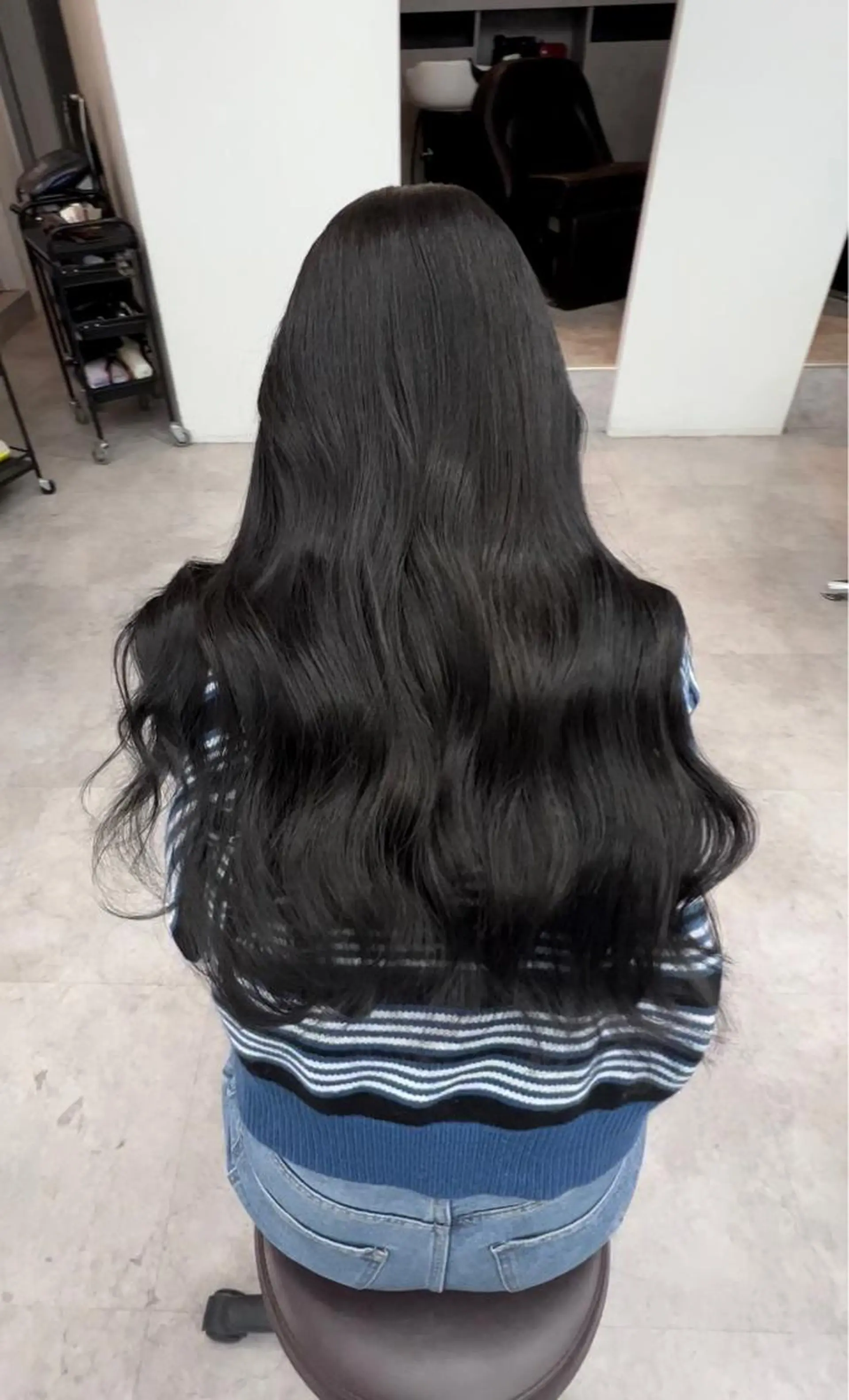 ロング 髪質改善 トリートメント カット ヘアカラー トリートメント 🫧髪質改善 講師🫧🍎幹細胞のヘアスタイル