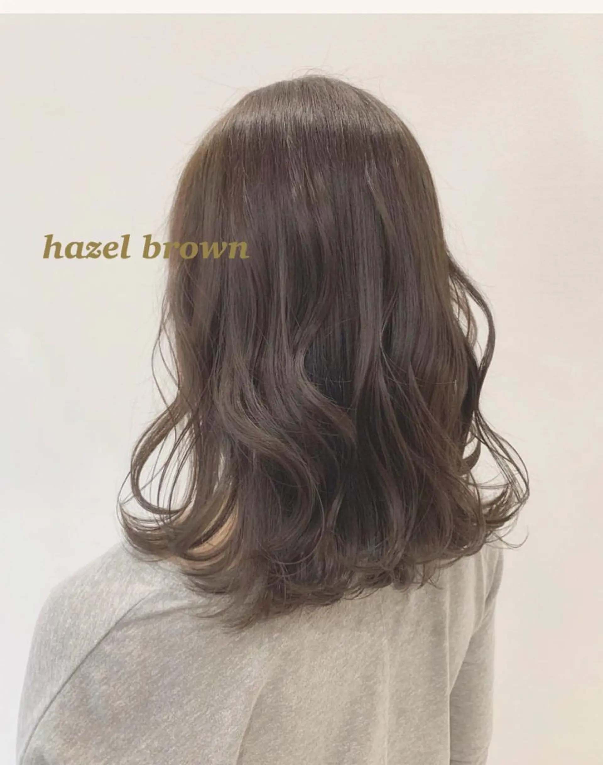 ミディアム カラー ヘアアレンジ ブラウンカラー ヘーゼル topstylist 芳賀みなみのヘアスタイル