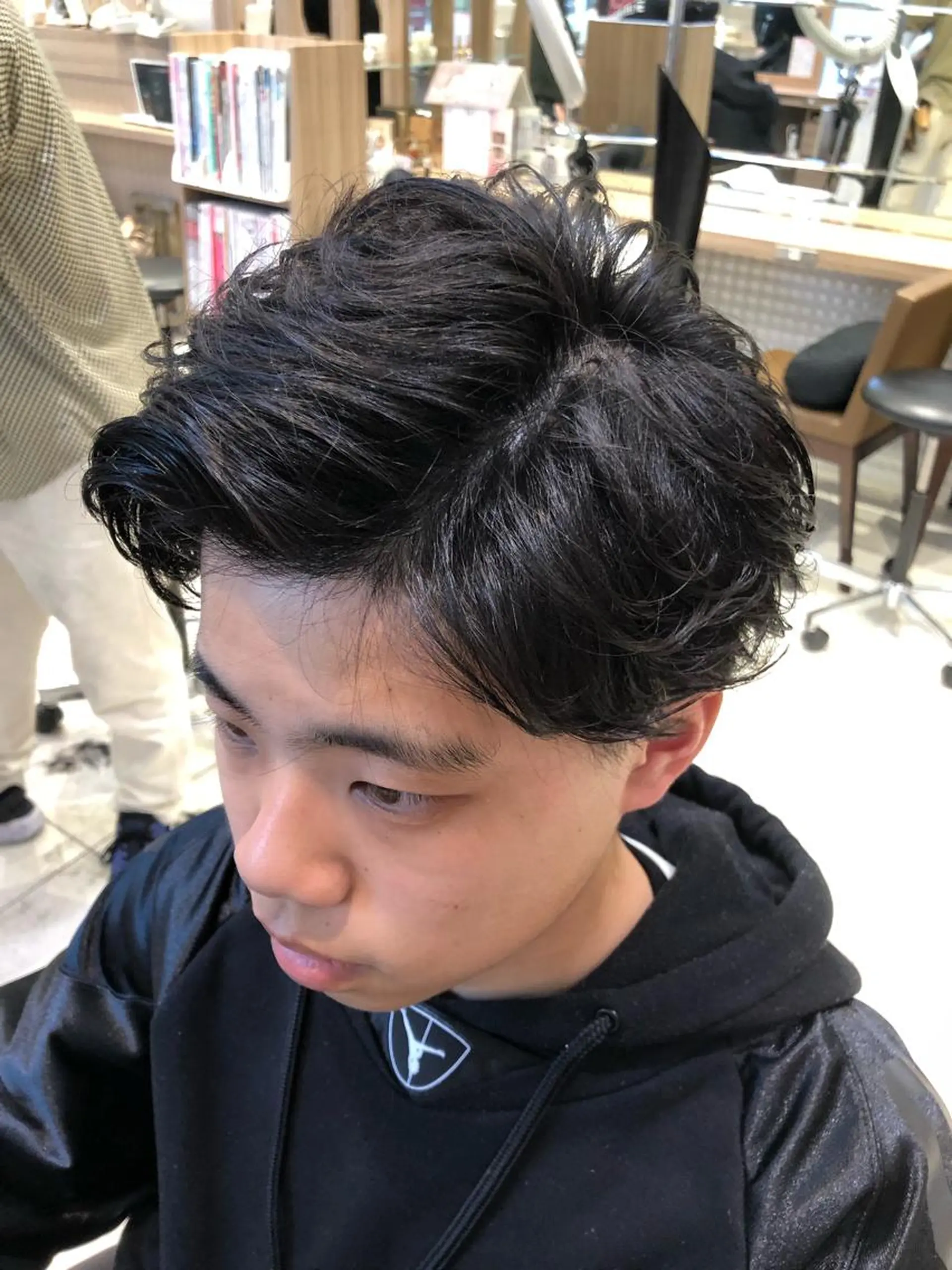 ショート パーマ ヘアアレンジ メンズ アップバング メンズパーマ メンズパーマ特化/ メッシュ/薫/店長のヘアスタイル