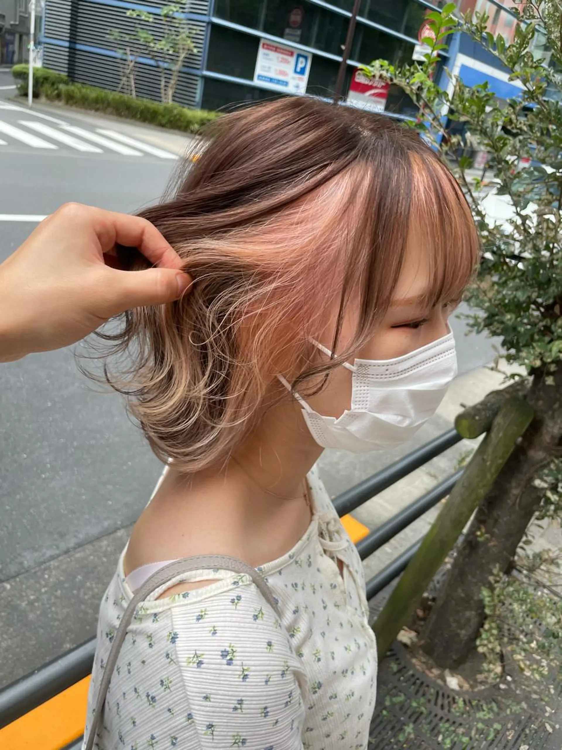 ミディアム カラー ハイライトカラー ハイライト ヘアカラー PSY(サイ)池袋 金田尚久🎨のヘアスタイル