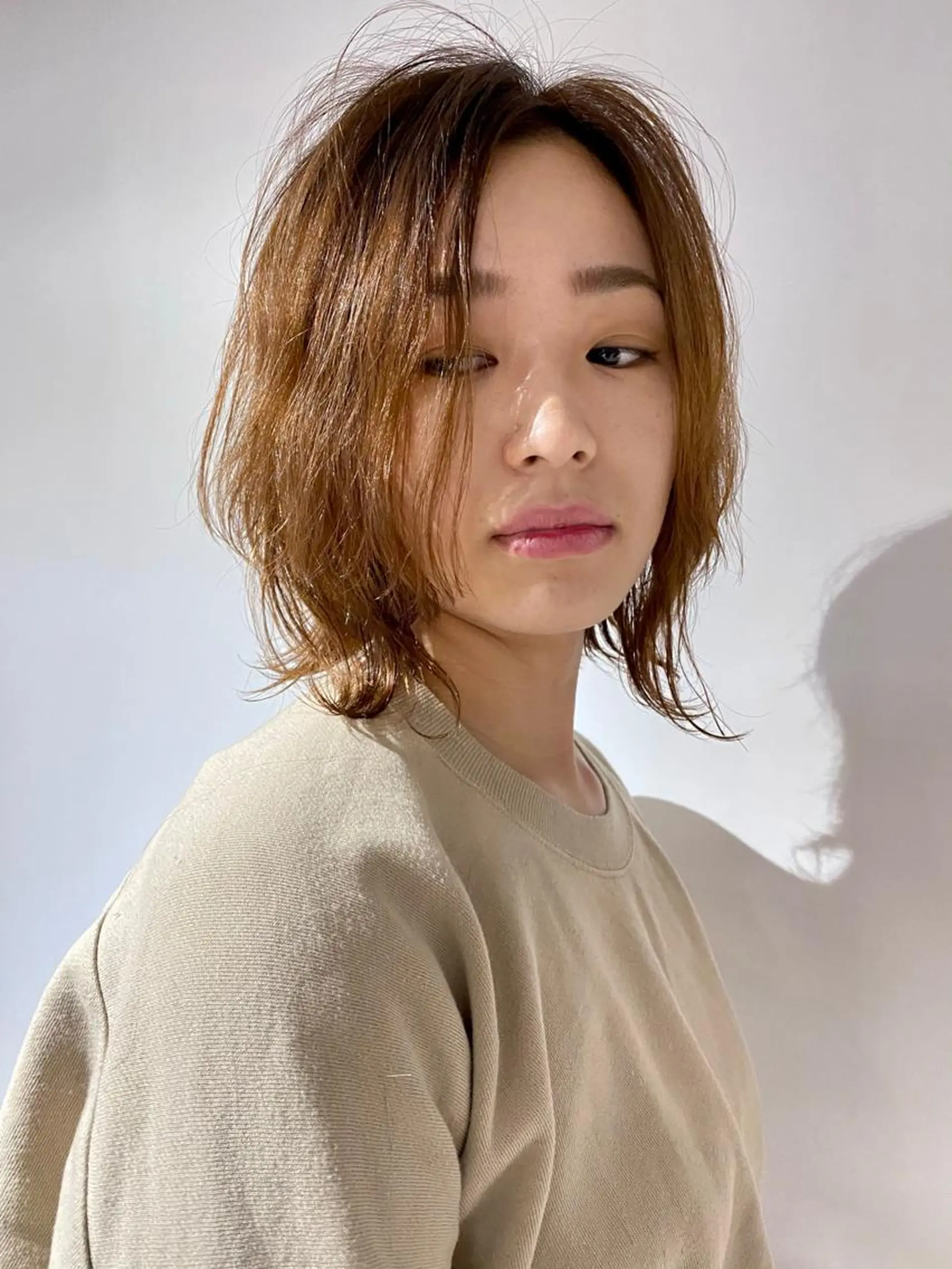 ミディアム カラー パーマ KOOKI スティードトーキョーのヘアスタイル