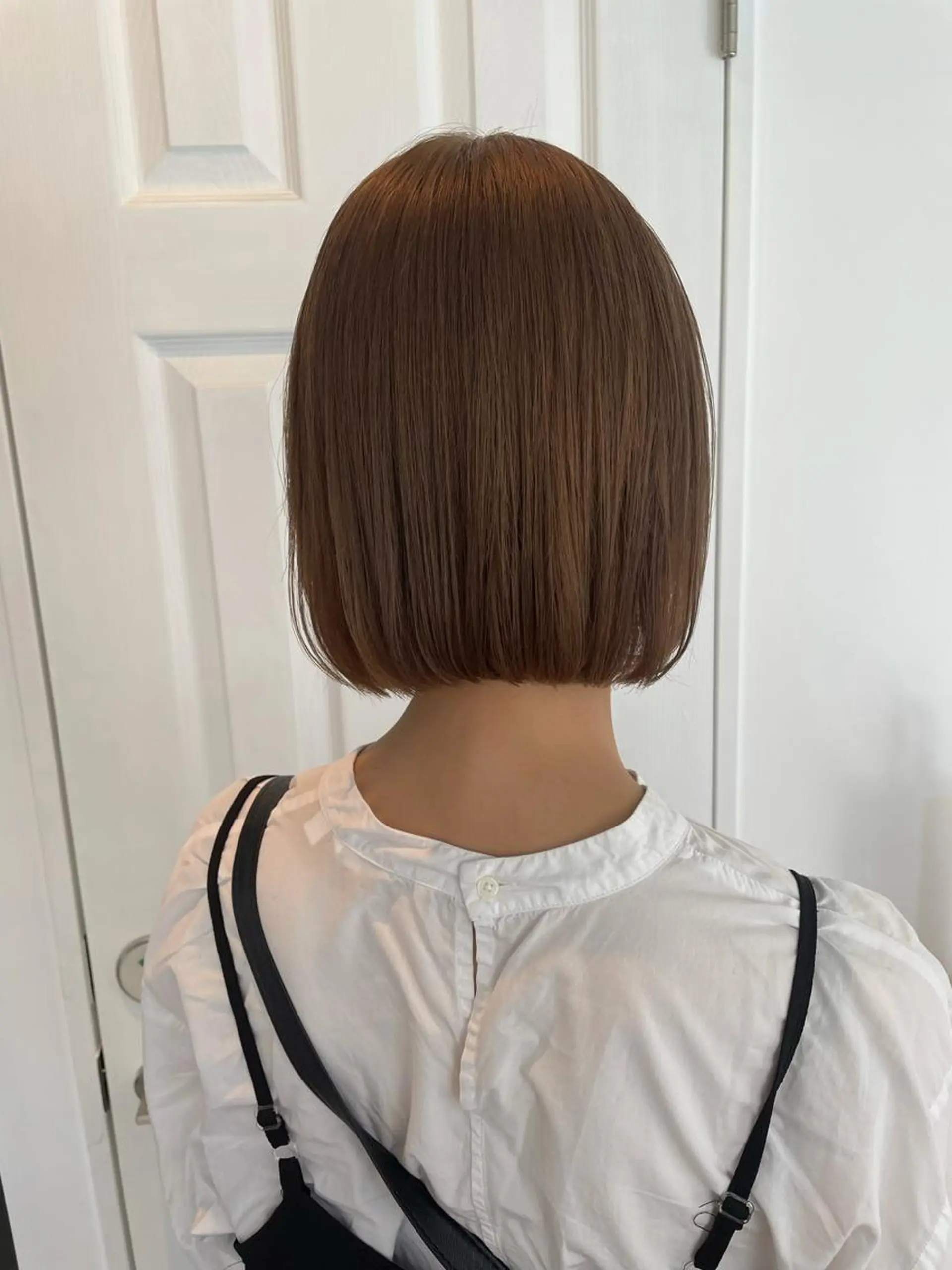 ミディアム カラー ベージュカラー ブリーチ ミルクティーベージュ ボブ カット ヘアカラー トリートメント 中目黒🌼 🌼ハナのヘアスタイル