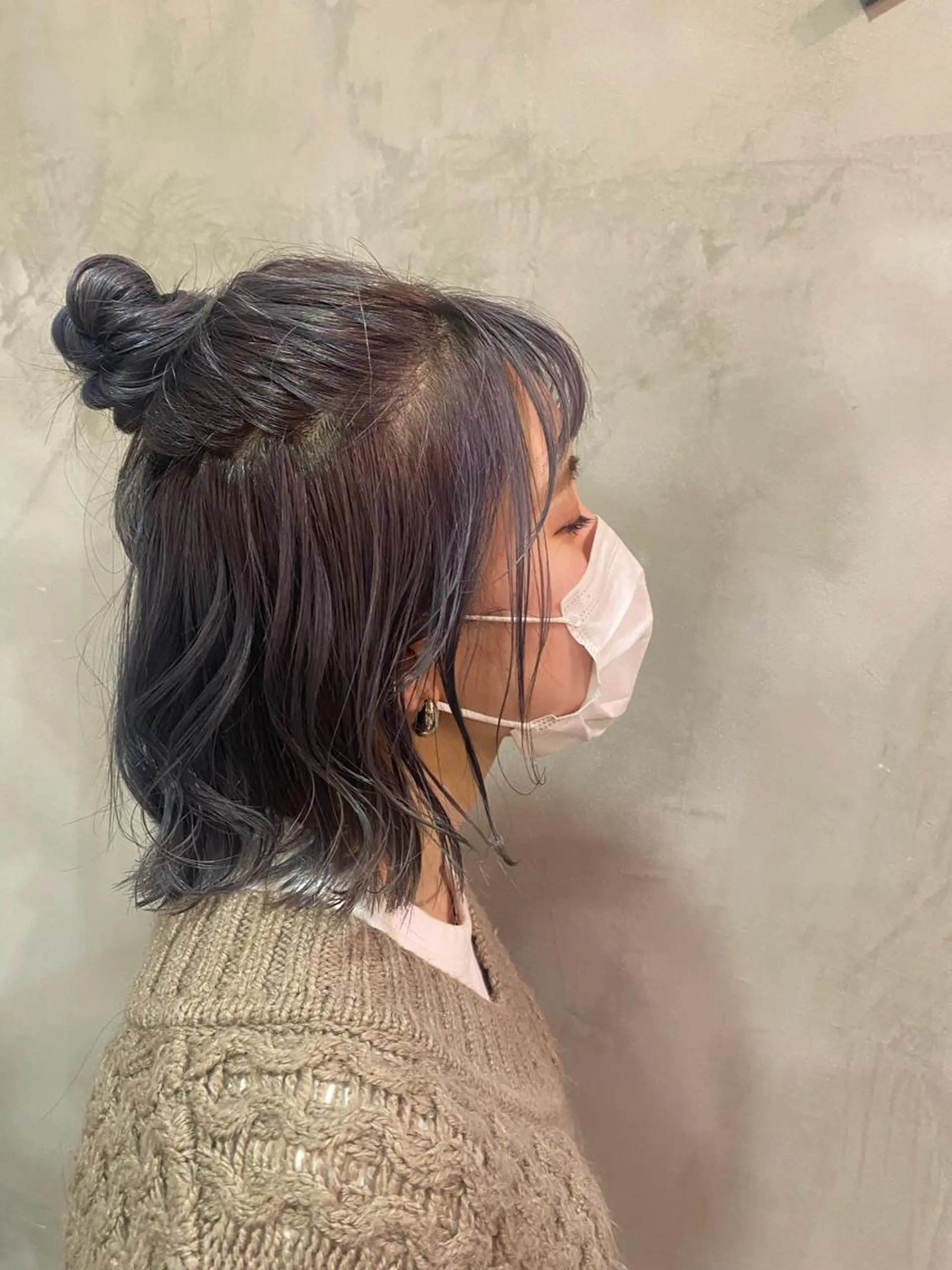 ミディアム カラー カット ヘアカラー いぢち ちひろのヘアスタイル