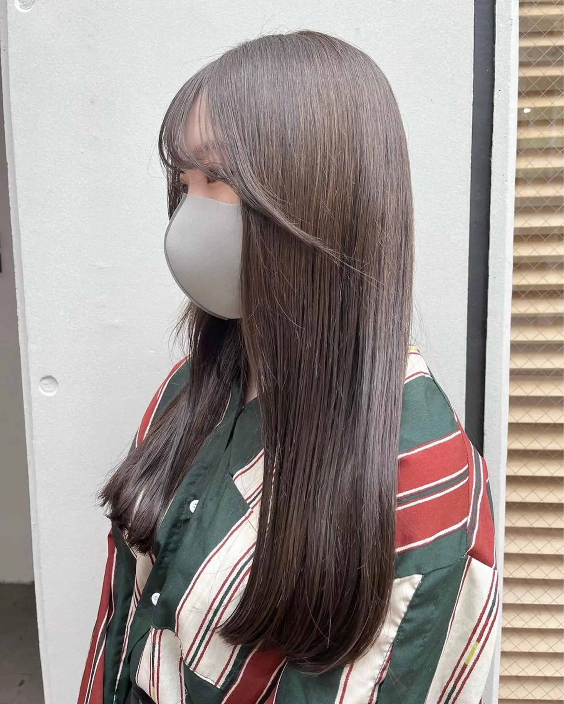 ロング カラー グレージュ ミルクティーグレージュ 髪質改善☆ 縮毛矯正miyuのヘアスタイル