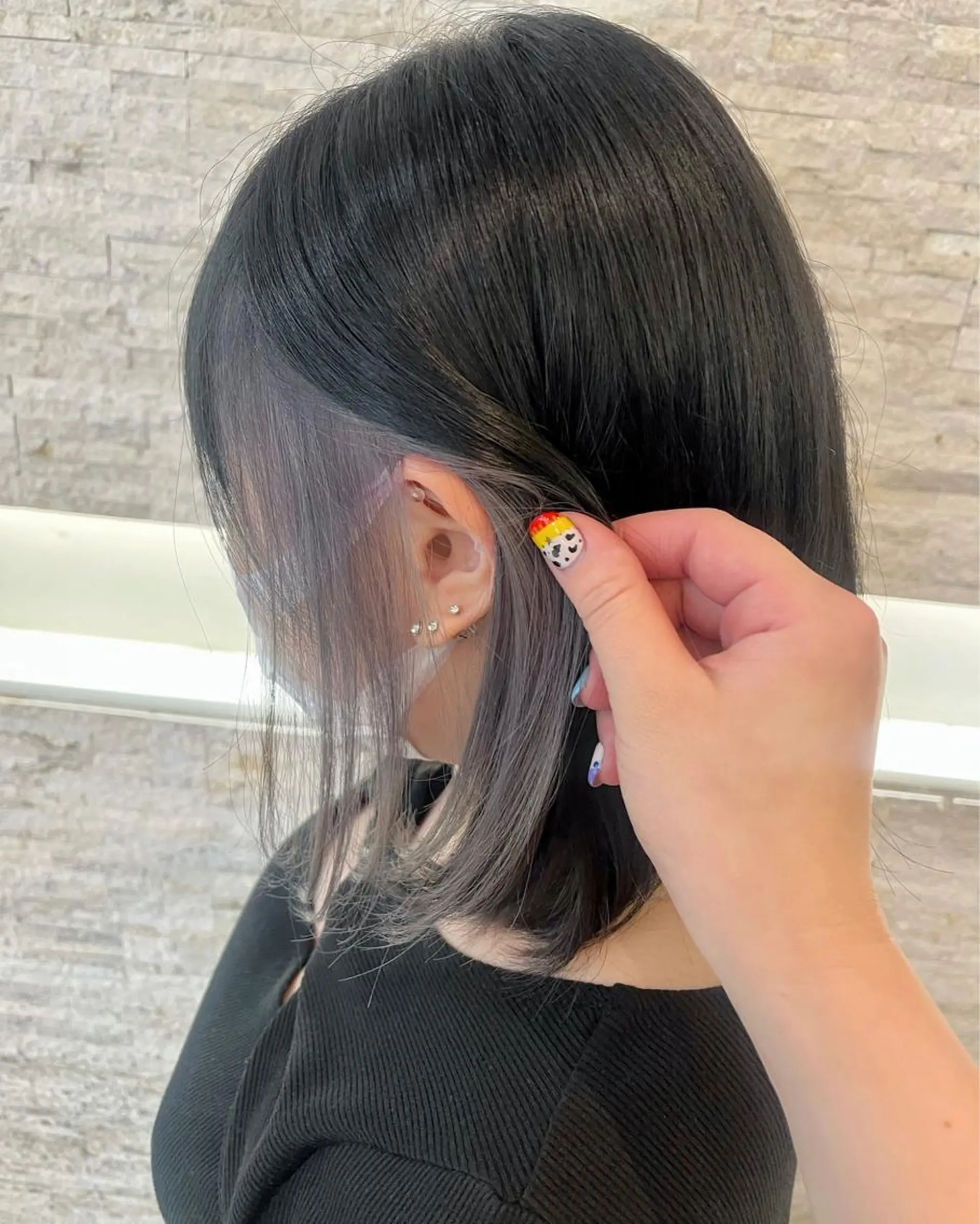 ミディアム カラー インナーカラー ヘアカラー トリートメント ヘアセット 韓国/インナーカラー 🍑YUI🍑のヘアスタイル