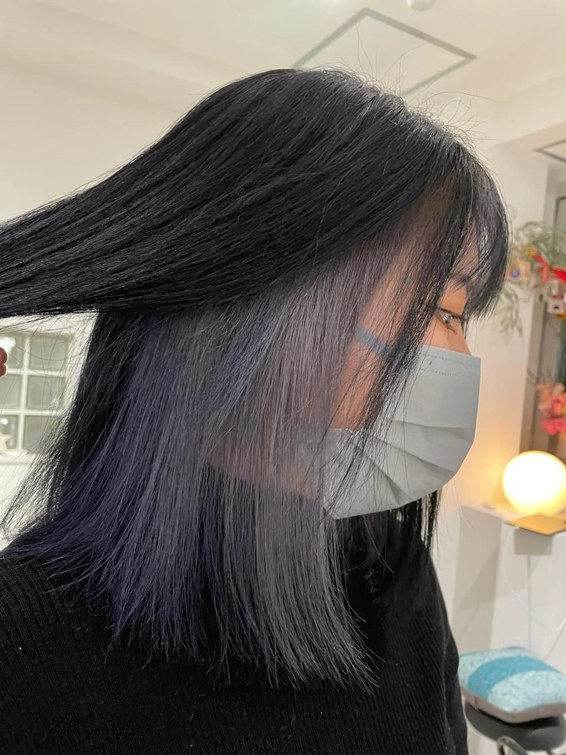 ミディアム カラー ブリーチ 京都美容師 塩のヘアスタイル