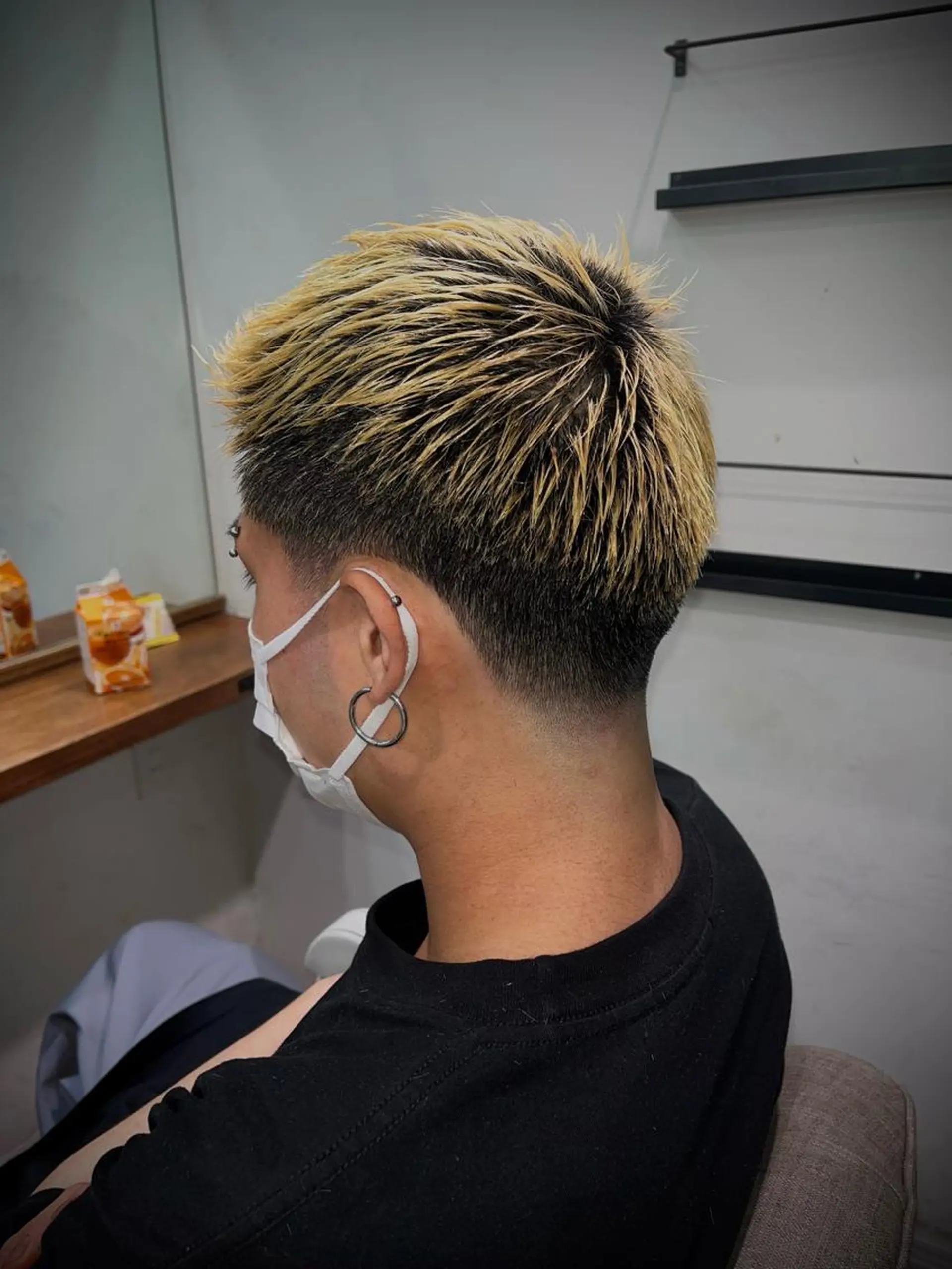 ショート メンズ アイブロウ フェードカット メンズパーマ メンズアイブロウ 京都駅メンズカット/ パーマ/Keigoのヘアスタイル