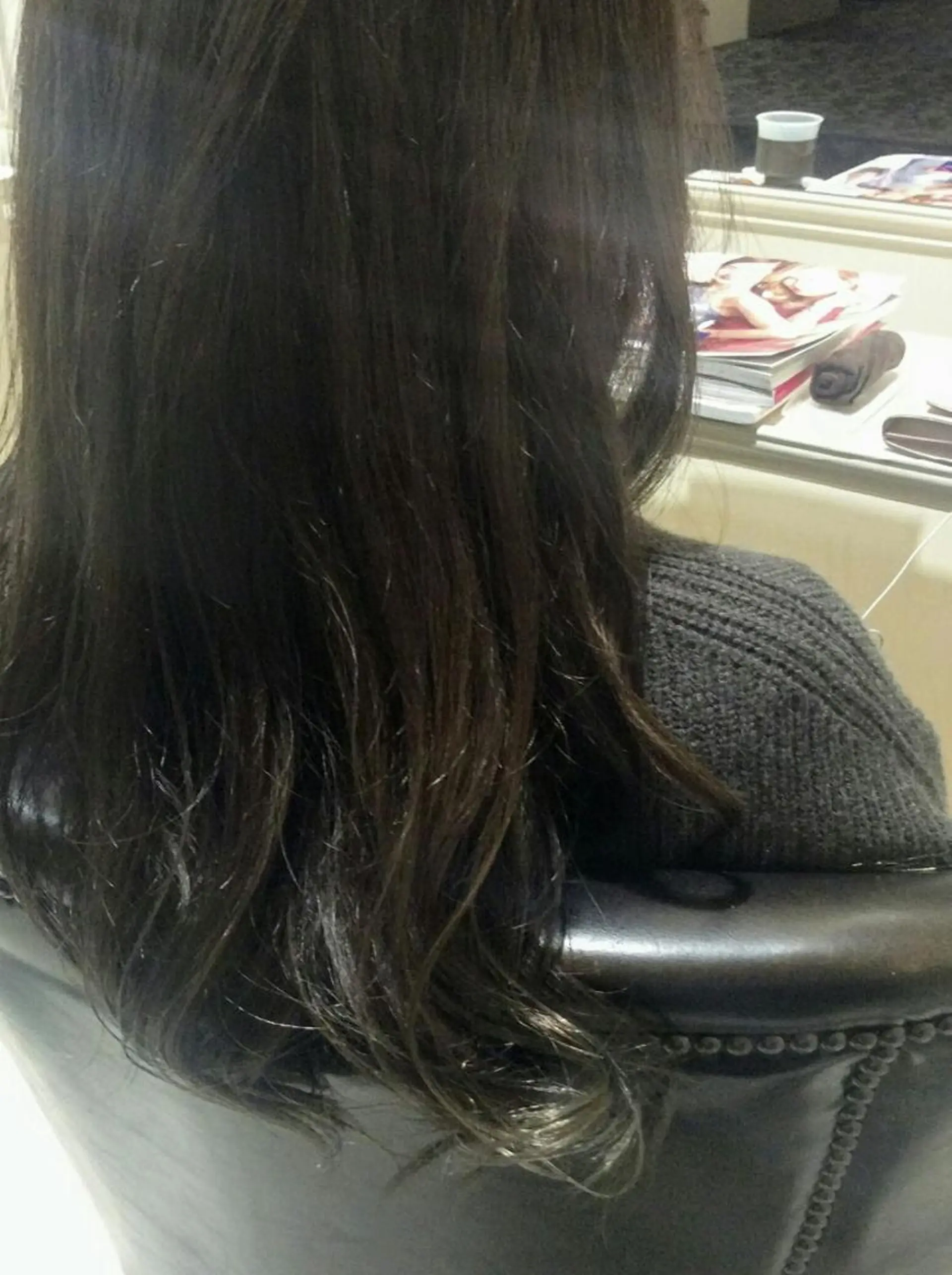 セミロング カラー 透明感カラー グレージュ ハイライトカラー 外国人風カラー ハイライト 畠村 美智子のヘアスタイル