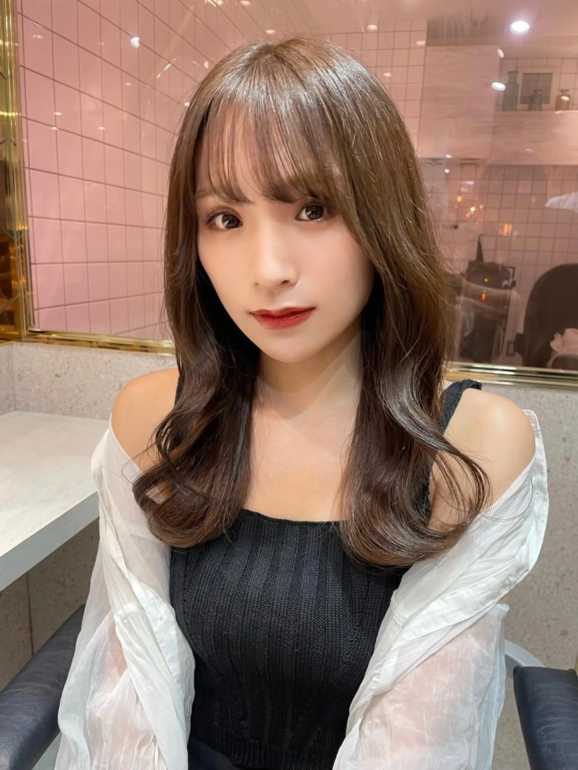 セミロング カラー 韓国ヘア🤍顔周り/ 髪質改善✨/林遼一郎のヘアスタイル