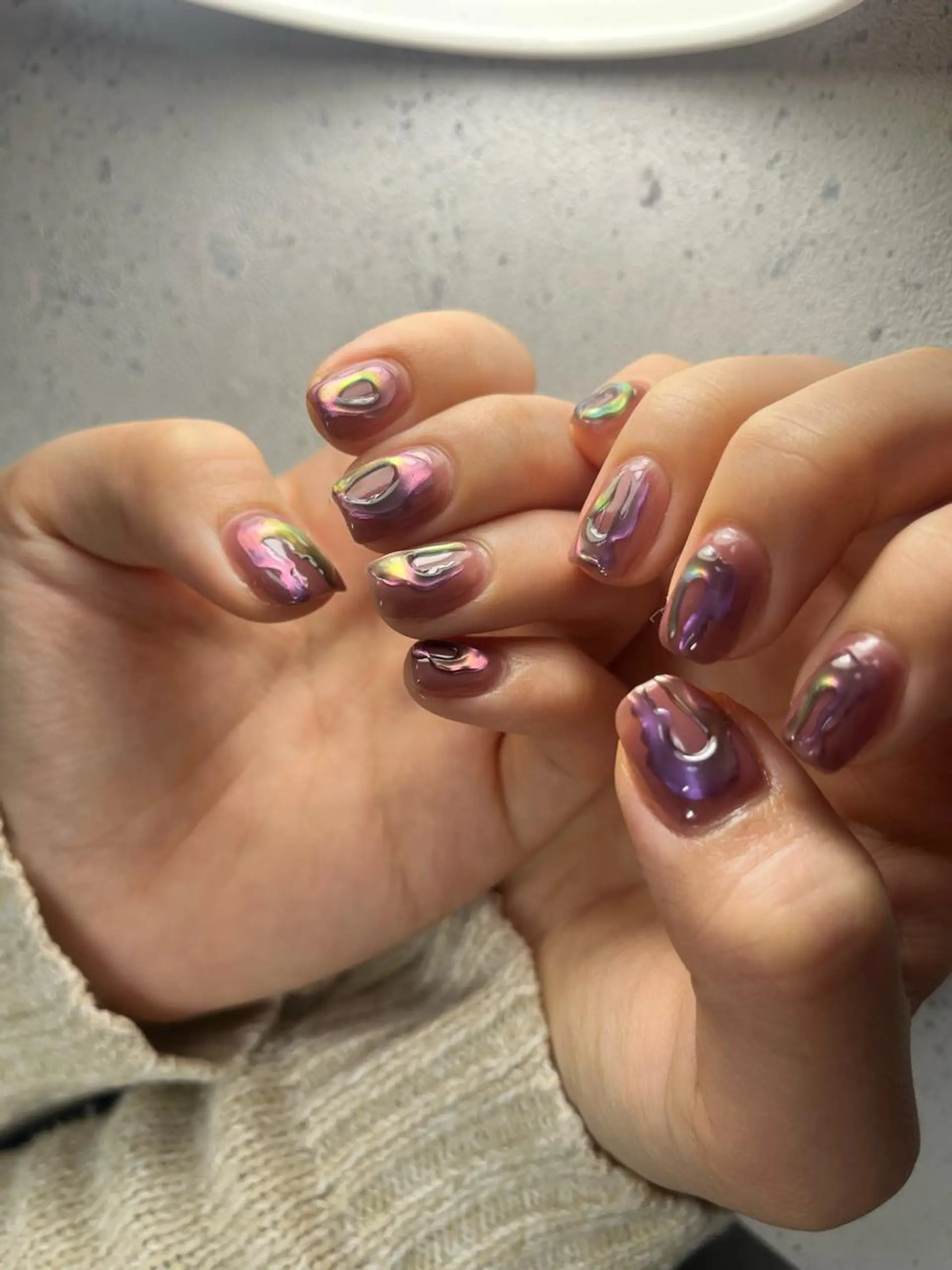 ネイル オーロラネイル 持ち込み SAKU nail 作島茜のネイルデザイン