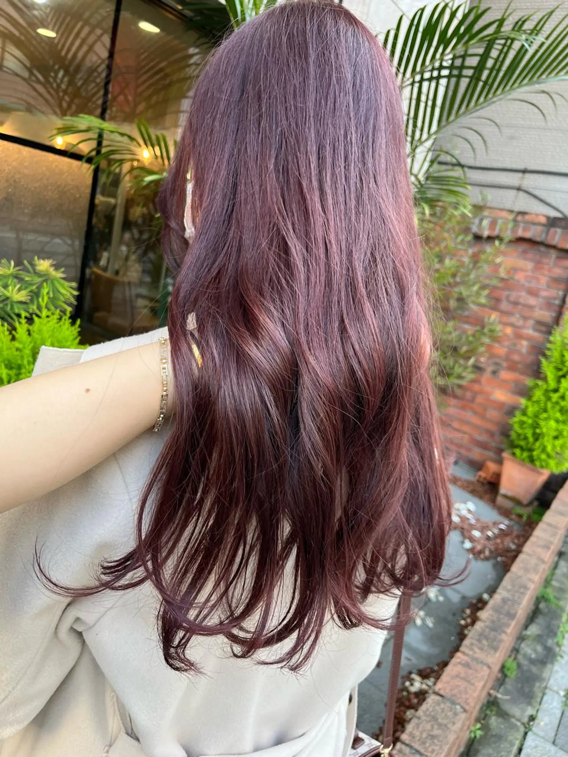 ロング カラー 透明感カラー ピンクカラー ヘアカラー トリートメント SHIAN 八王子👼鬼塚さやかのヘアスタイル