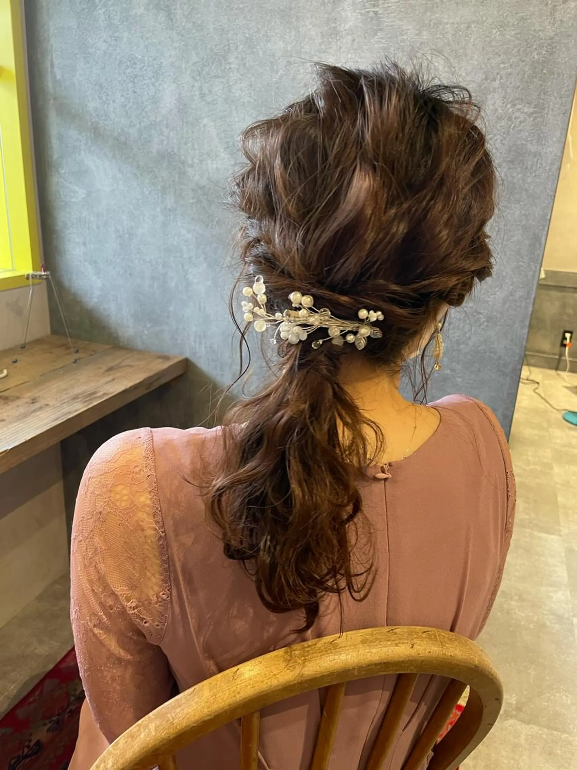 セミロング ヘアアレンジ かわなか まいのヘアスタイル