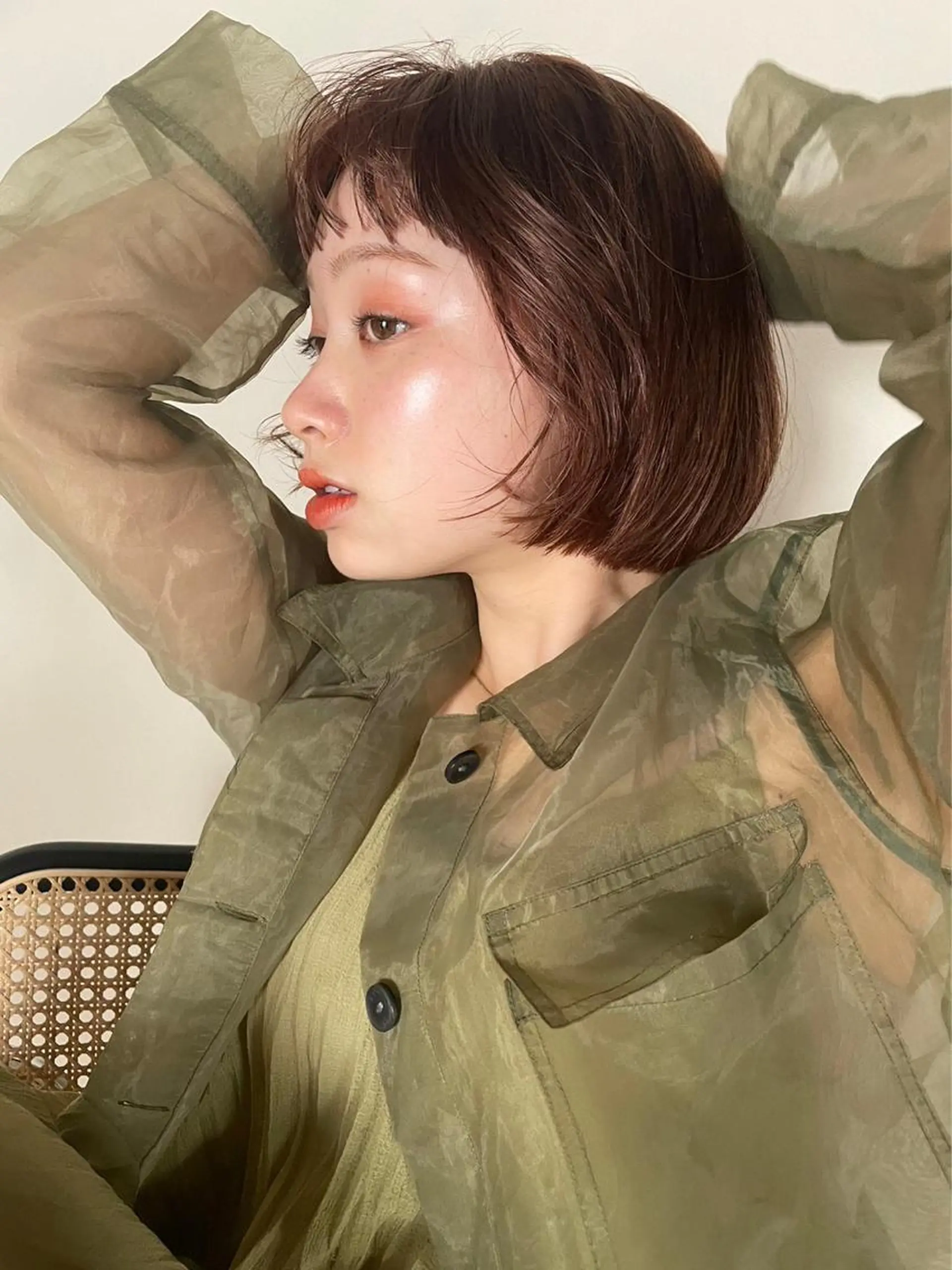 ミディアム カラー ヘアアレンジ 透明感color 🥣suzunaのヘアスタイル