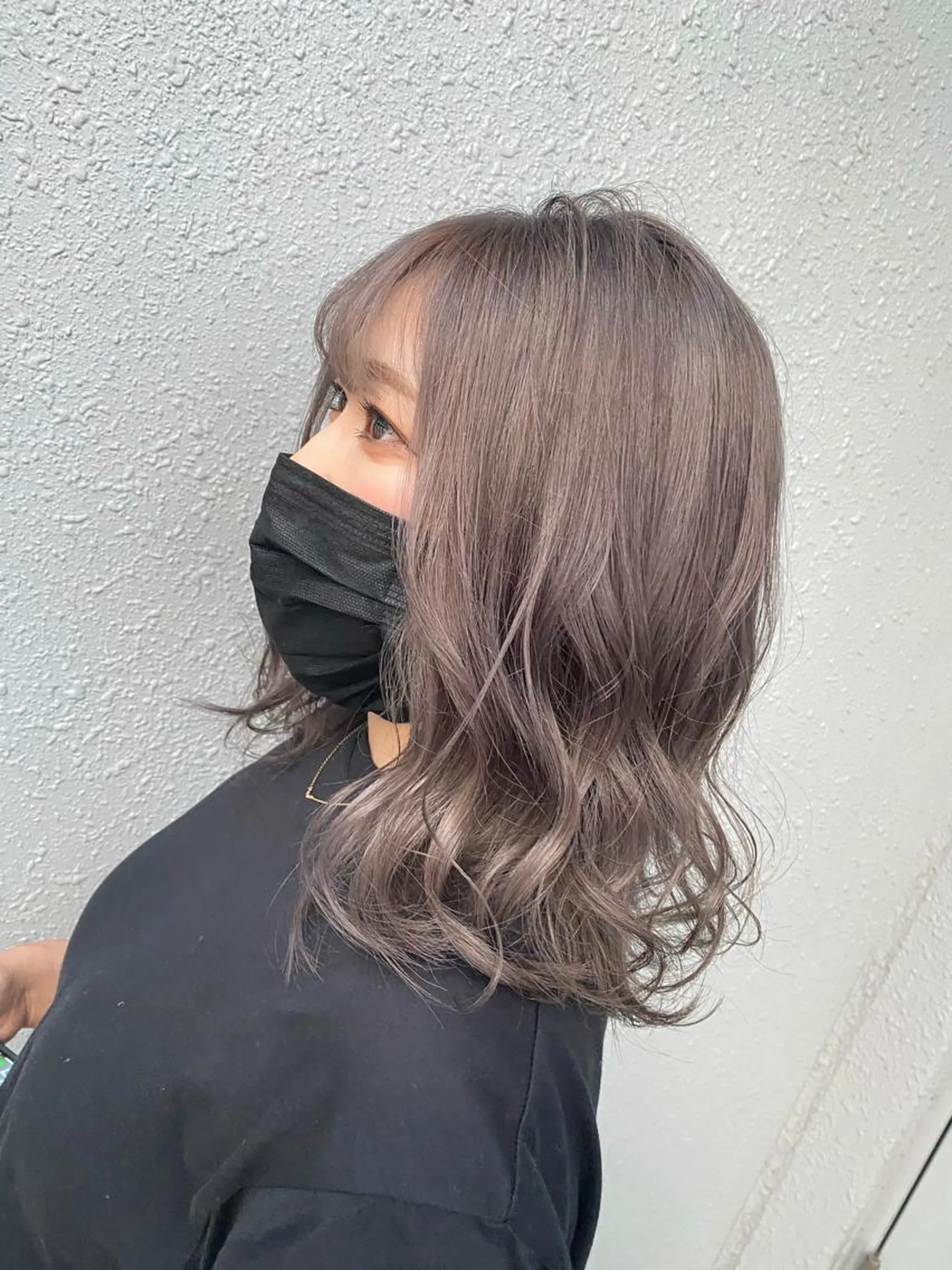 セミロング カラー ブリーチ 後藤紗英/髪質改善 /オリーブベージュのヘアスタイル
