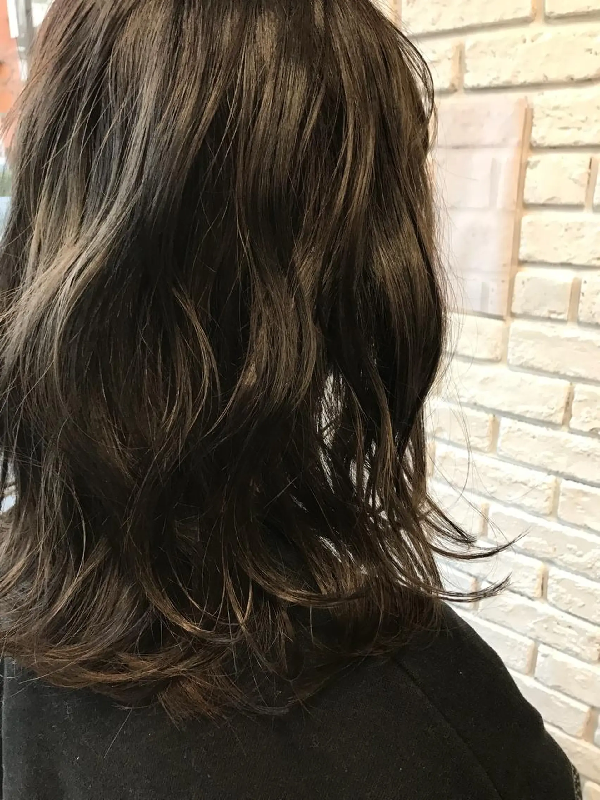 ミディアム カラー パーマ 日比 貴大/ minim hairのヘアスタイル