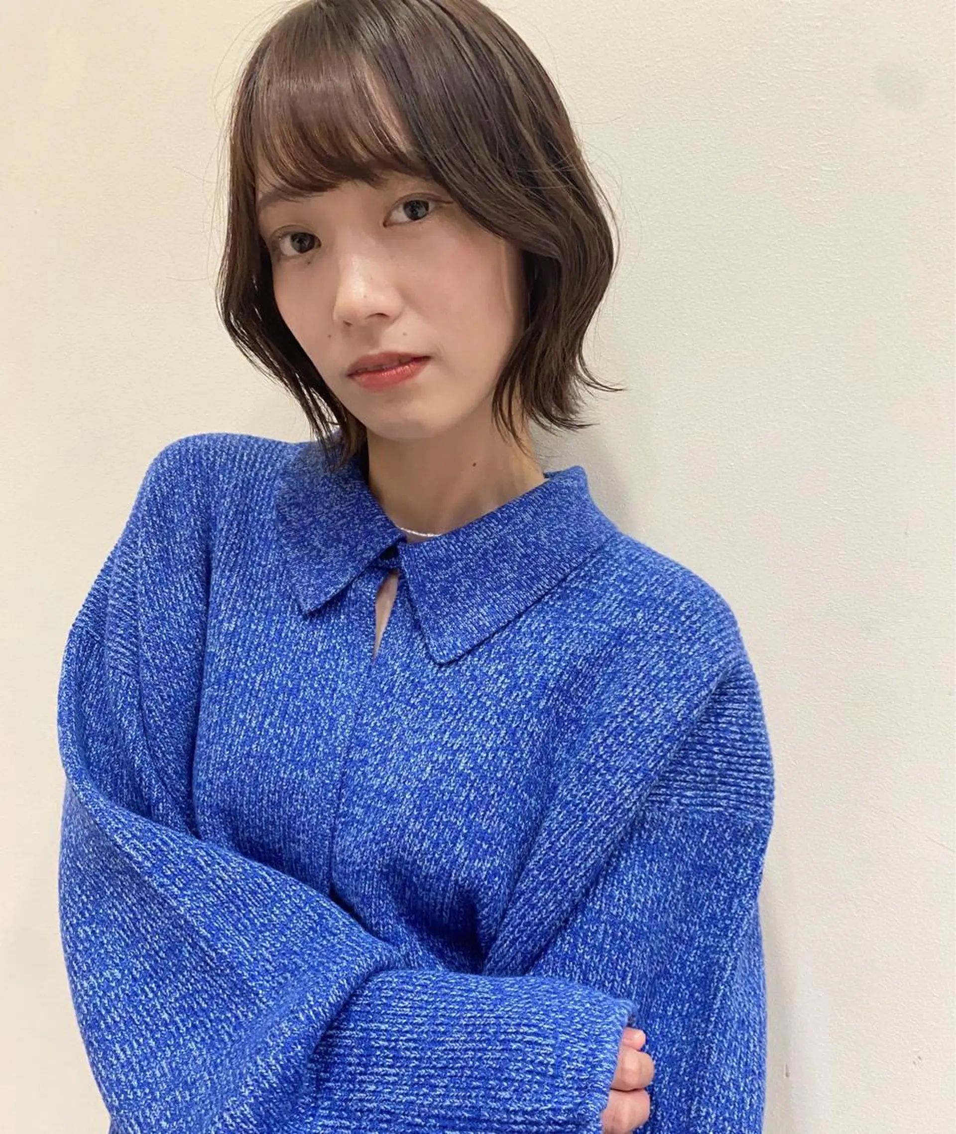 ショート ボブ くびれヘア レイヤー/顔まわり 縮毛矯正/月城宏清のヘアスタイル