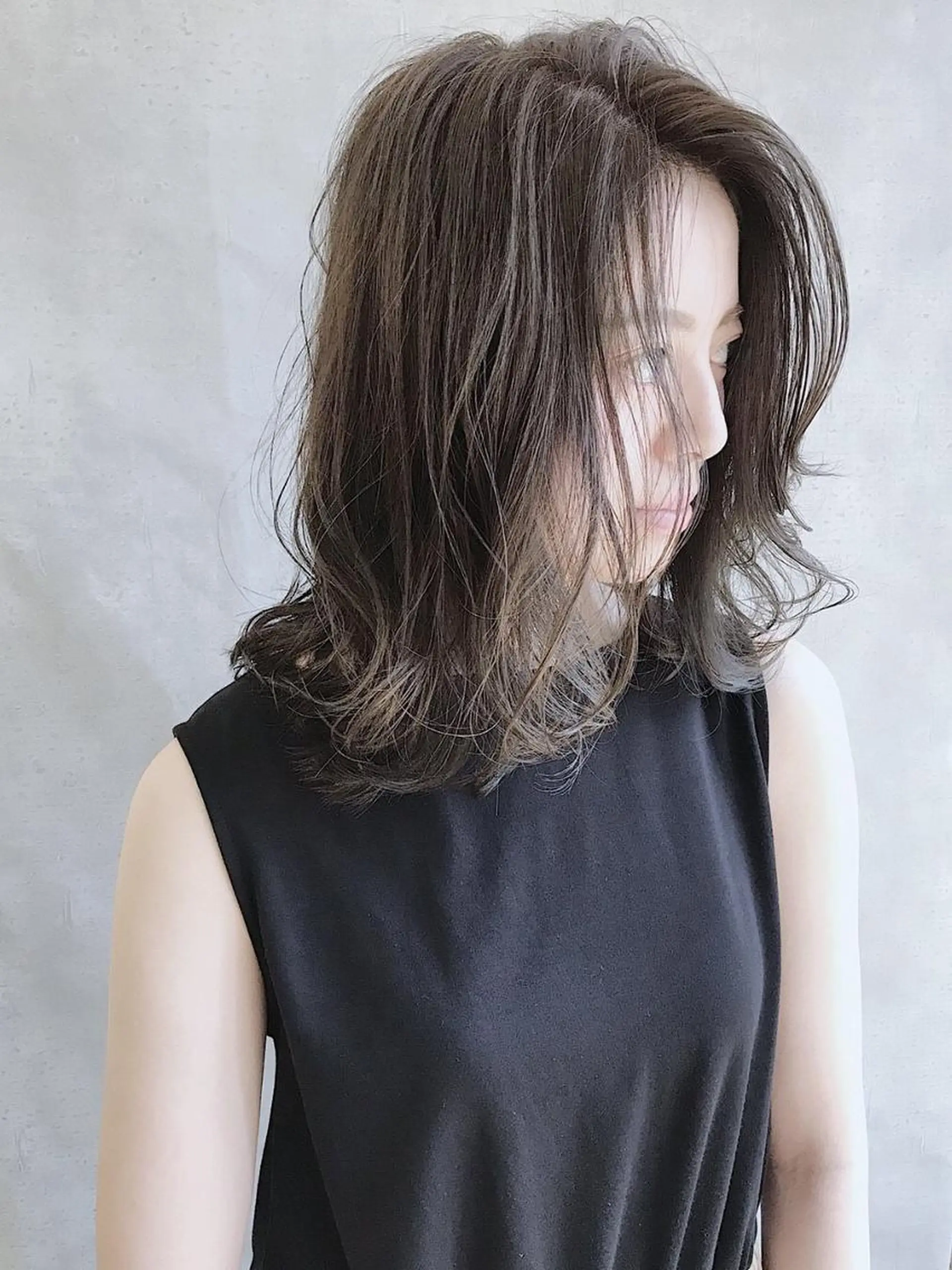 カラー ミディアム アディクシーカラー ブリーチ ケアブリーチ ダブルカラー ハイライトカラー カット ヘアカラー トリートメント MOU namba ムウナンバのヘアスタイル