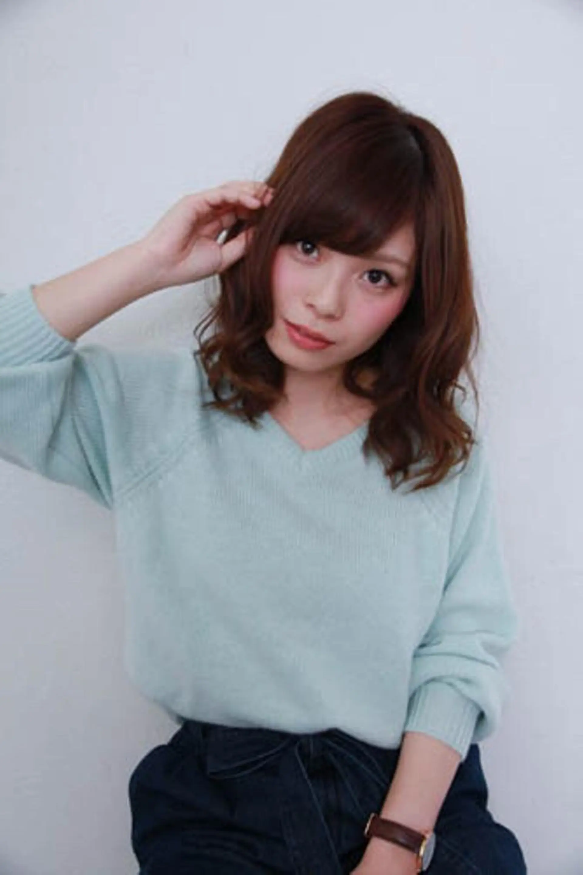 セミロング カラー パーマ カット ヘアカラー トリートメント ルービック 梅田茶屋町店のヘアスタイル