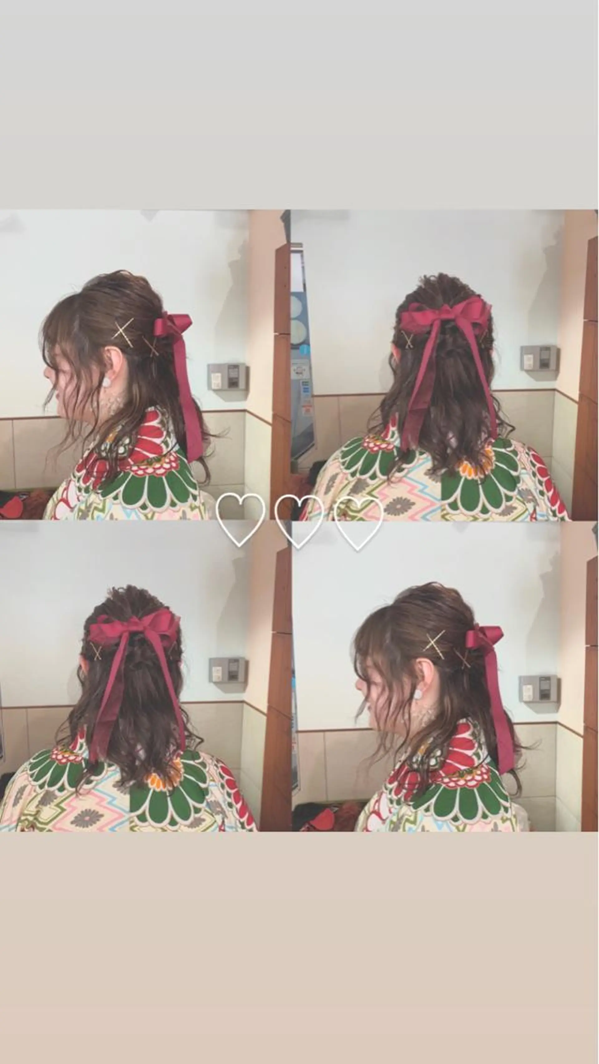 セミロング カラー パーマ ヘアアレンジ ハーフアップ 卒業式のヘアスタイル 加藤 綾華のヘアスタイル