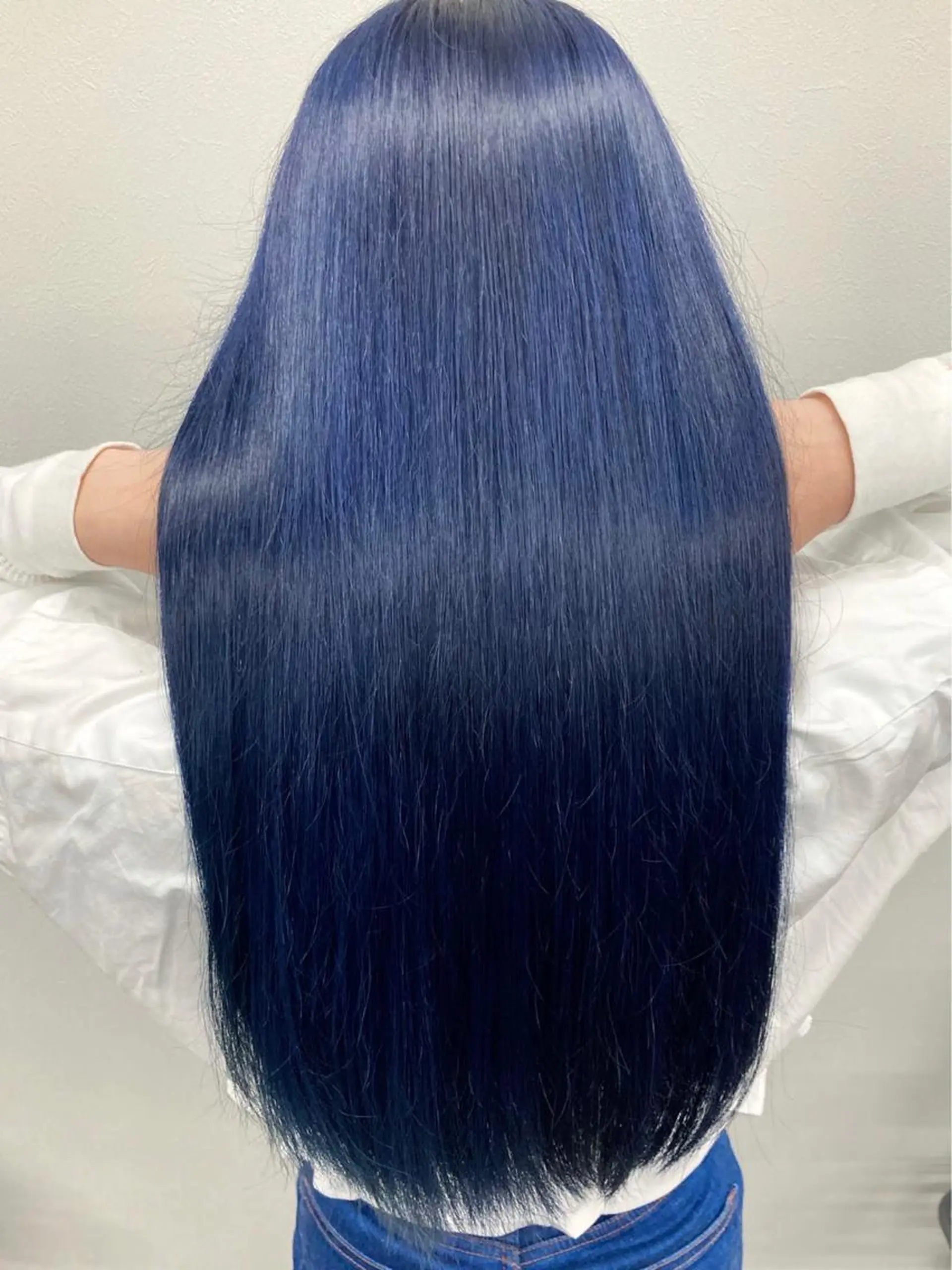 ロング カラー ブルーカラー ヘアカラー CHORD 四条河原町駅店　髪質改善&韓国風&ハイトーンカラー所属・けいと髪質改善 全年齢リピート多数のヘアスタイル