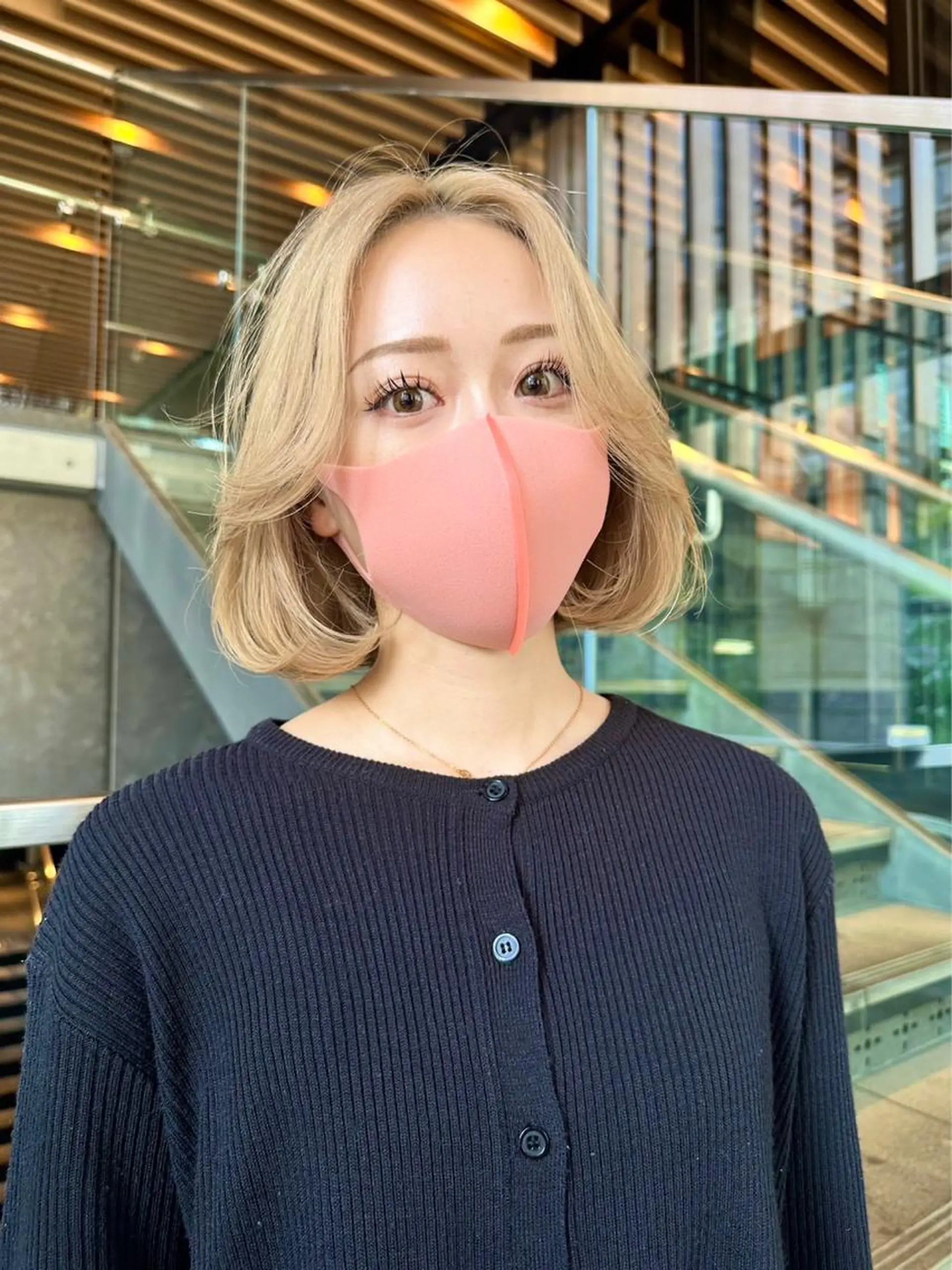 ミディアム ヘアカラー 艶カラー/髪質改善 顔まわり/内藤　輝のヘアスタイル