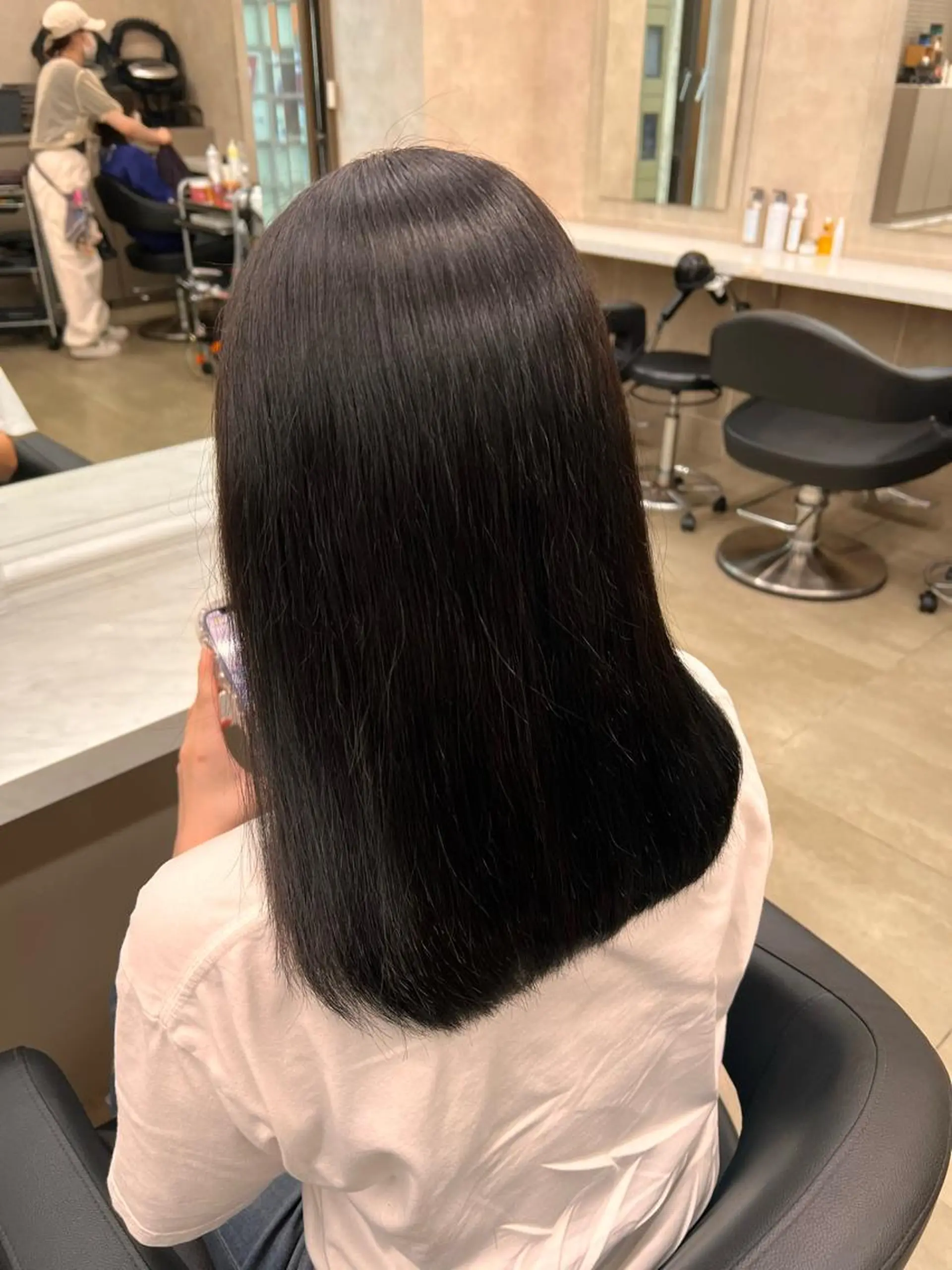 セミロング 💖札幌カラー 指名No.1💖玲奈のヘアスタイル