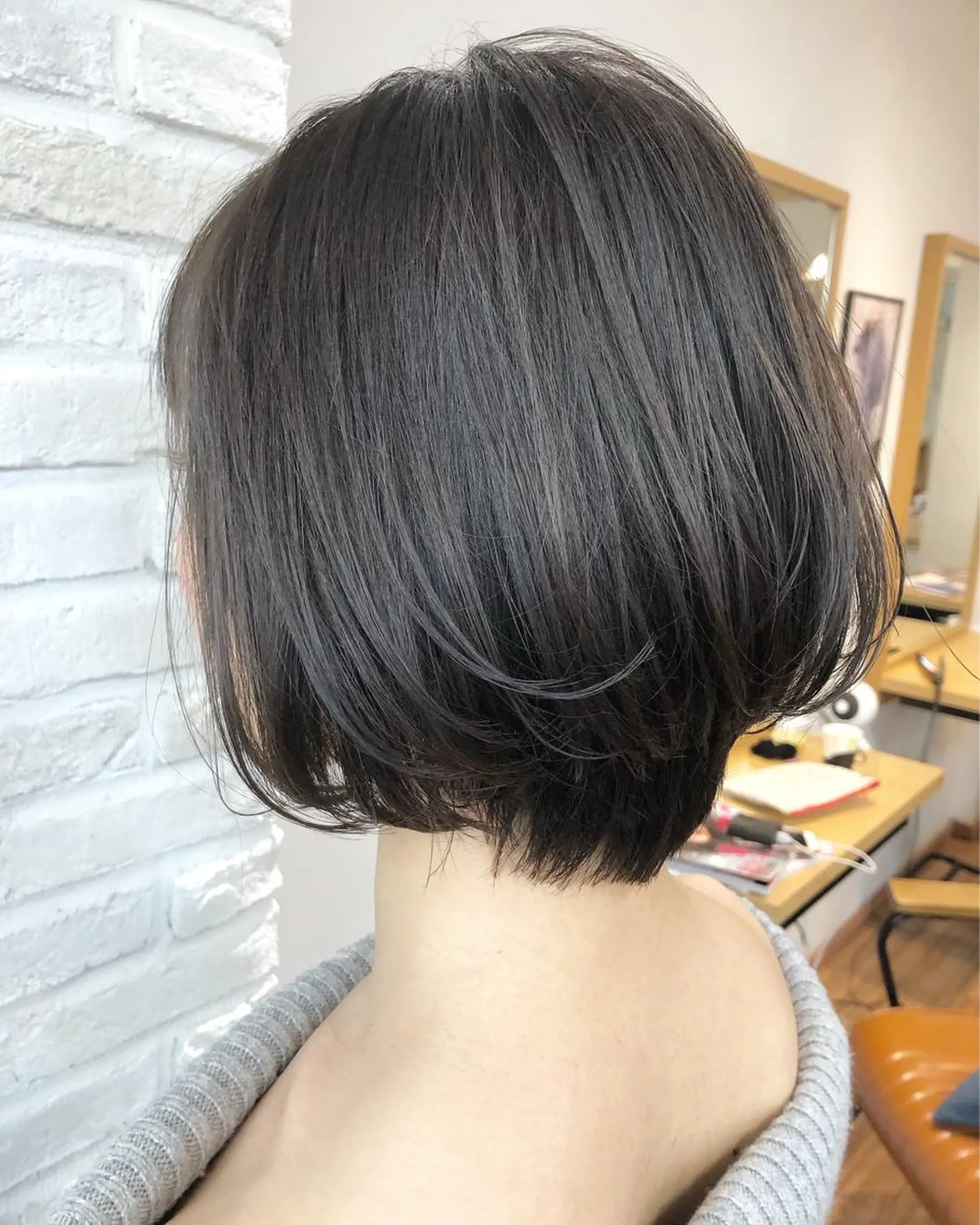 ショート カラー ヘアアレンジ ショートボブ アッシュ ボブ ショートヘア 遠藤 拓馬のヘアスタイル