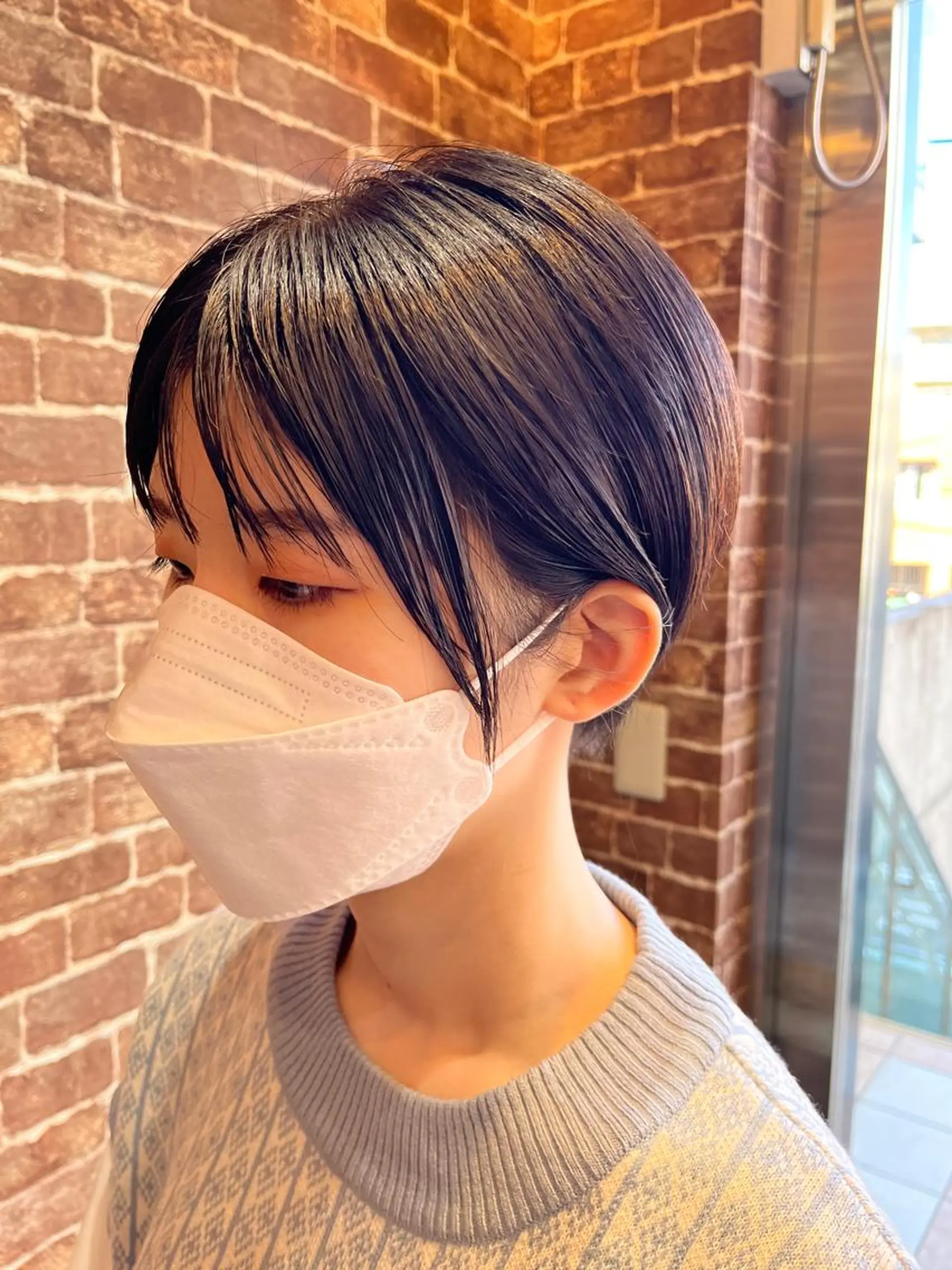 ショート カラー パーマ ヘアアレンジ メンズ ネイル マツエク・マツパ アイブロウ メンズハイライト メンズパーマ ブラウンカラー ケアカラー 透明感カラー 久木原 ゆりのヘアスタイル